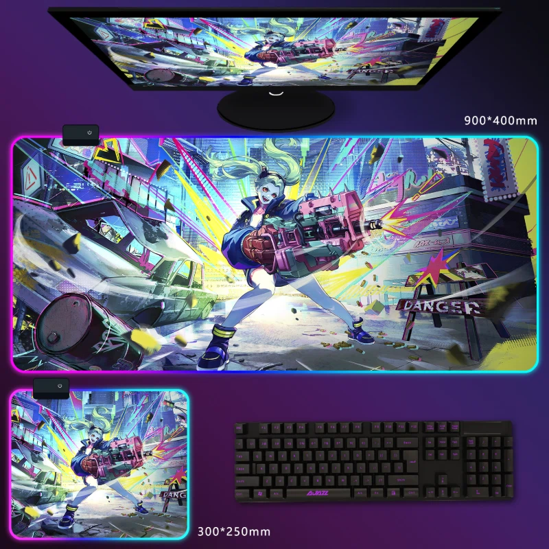 電馭叛客邊緣行者 RGB 電競滑鼠墊｜Cyberpunk 動漫電競桌墊