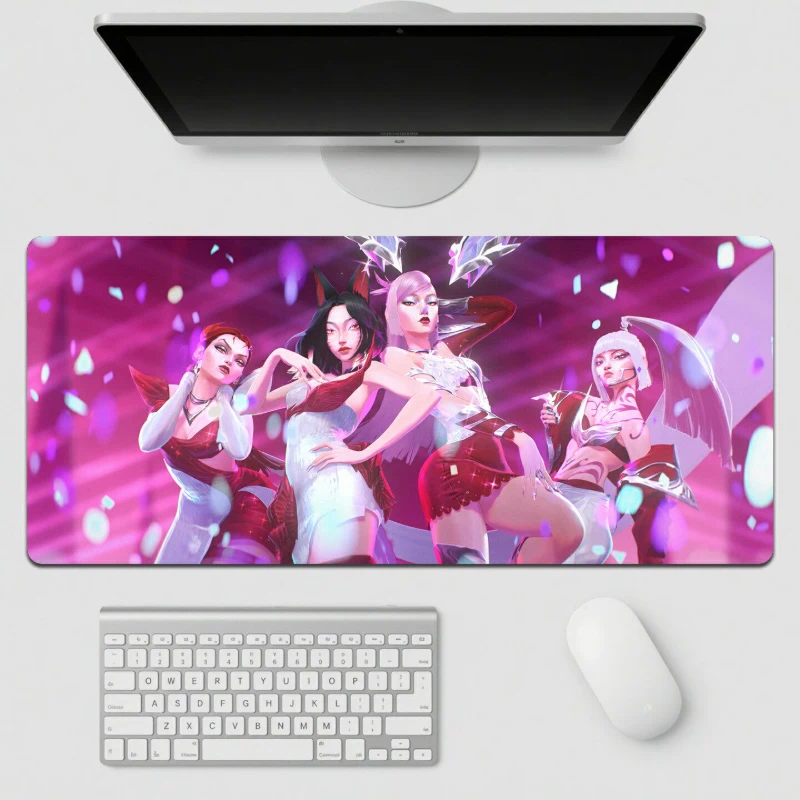 英雄聯盟 LOL K/DA Firestarter 加大滑鼠墊｜電競遊戲桌墊