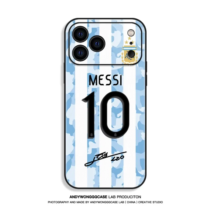 梅西 Messi 高清鋼化玻璃手機殼