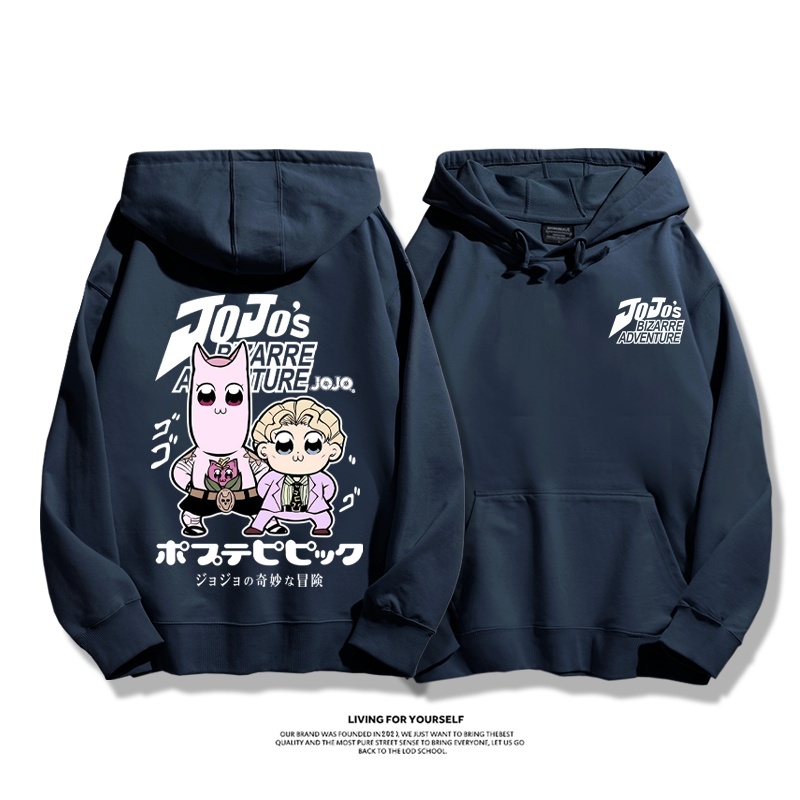 jojo吉良吉影聯動pop子和pipi美新款 親子情侶男女連帽衛衣