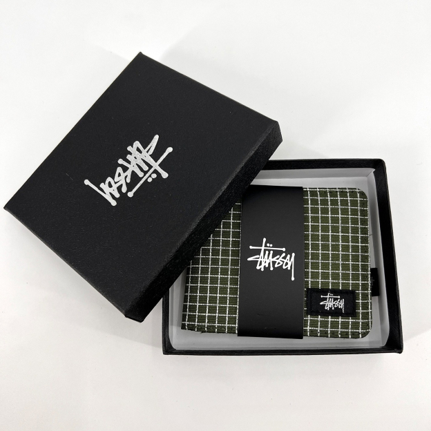 斯圖西潮牌皮夾 潮牌牛津布短版錢包