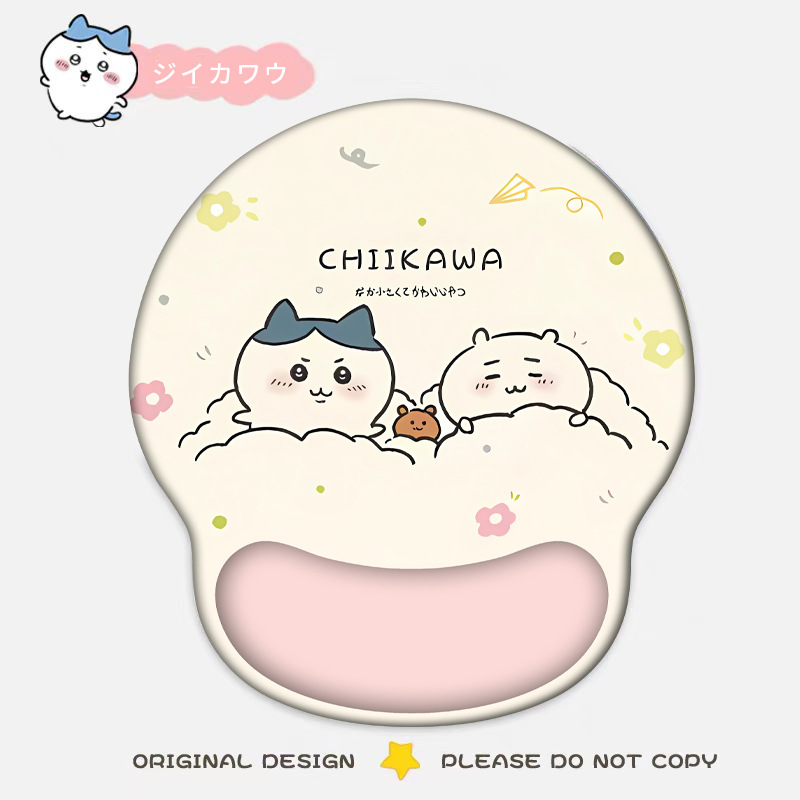 吉伊卡哇滑鼠墊 Chiikawa｜可愛3D立體護腕墊 辦公桌面防滑鼠墊