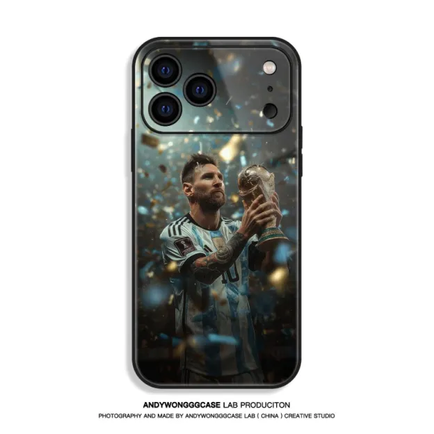 梅西 Messi 高清鋼化玻璃手機殼