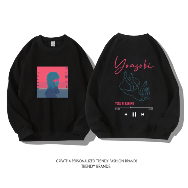 Yoasobi樂隊 秋冬新款 親子情侶裝圓領長袖