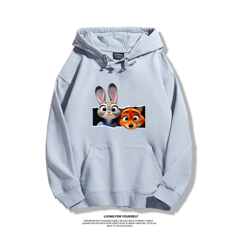 動物方城市新款 親子情侶男女連帽衛衣