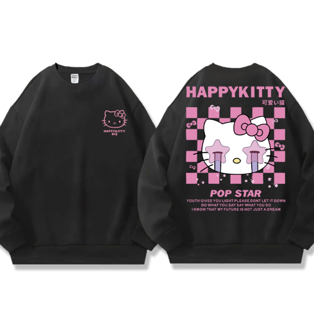 HelloKitty 秋冬新款 親子情侶裝圓領長袖