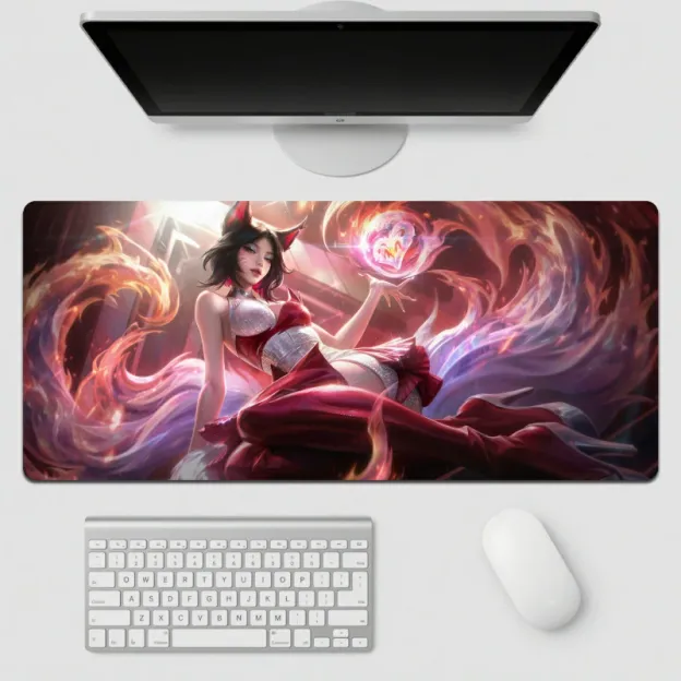 英雄聯盟 LOL K/DA Firestarter 加大滑鼠墊｜電競遊戲桌墊