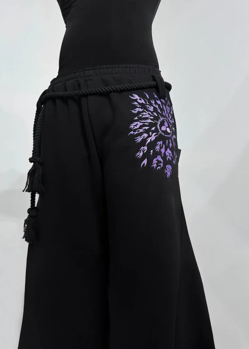 “佐助咒印”刺繡工藝寬鬆運動褲