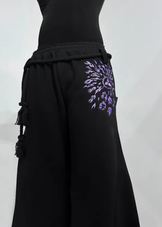 “佐助咒印”刺繡工藝寬鬆運動褲
