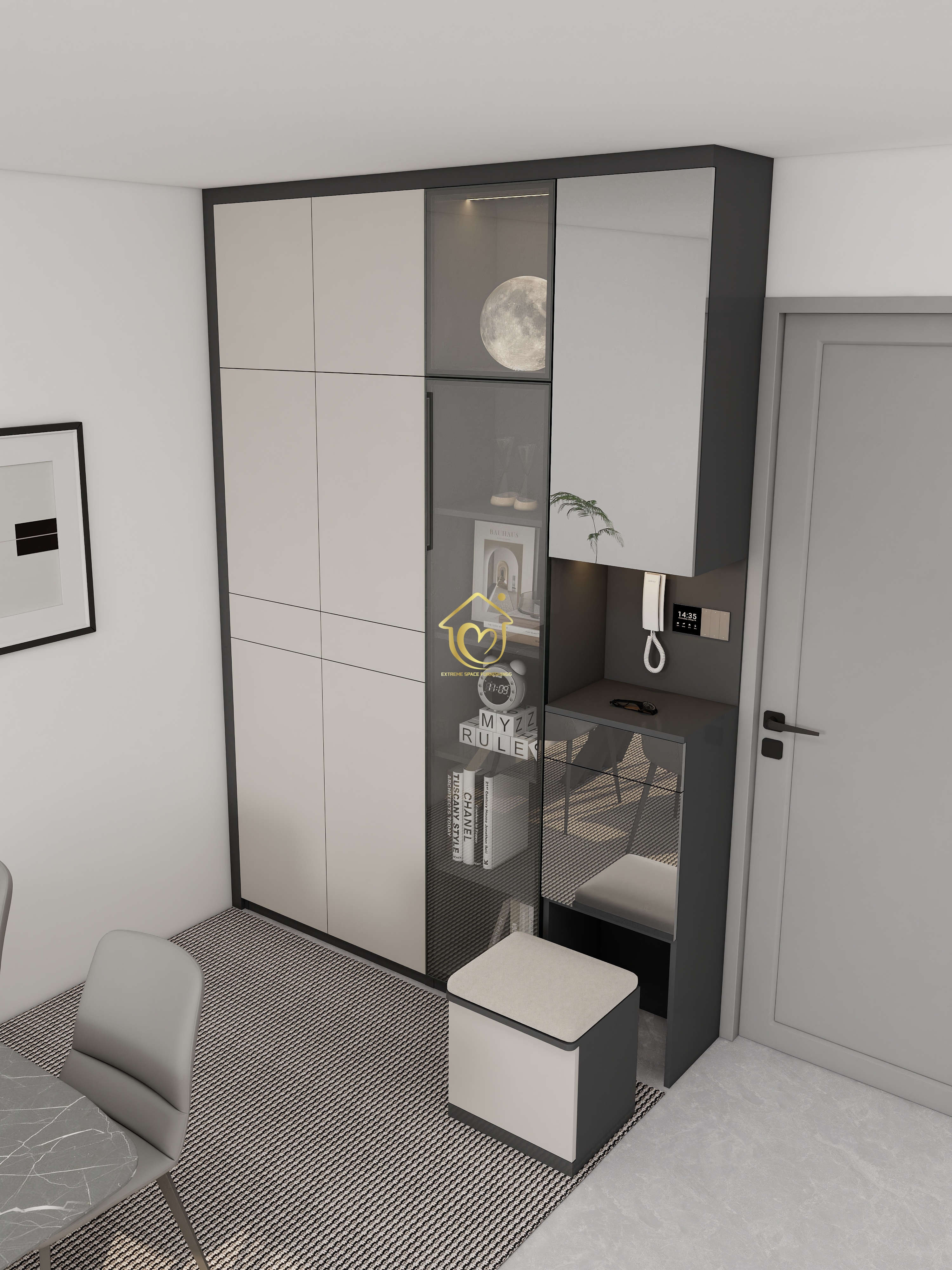 Shoe cupboard009-Extreme Space Furnishings