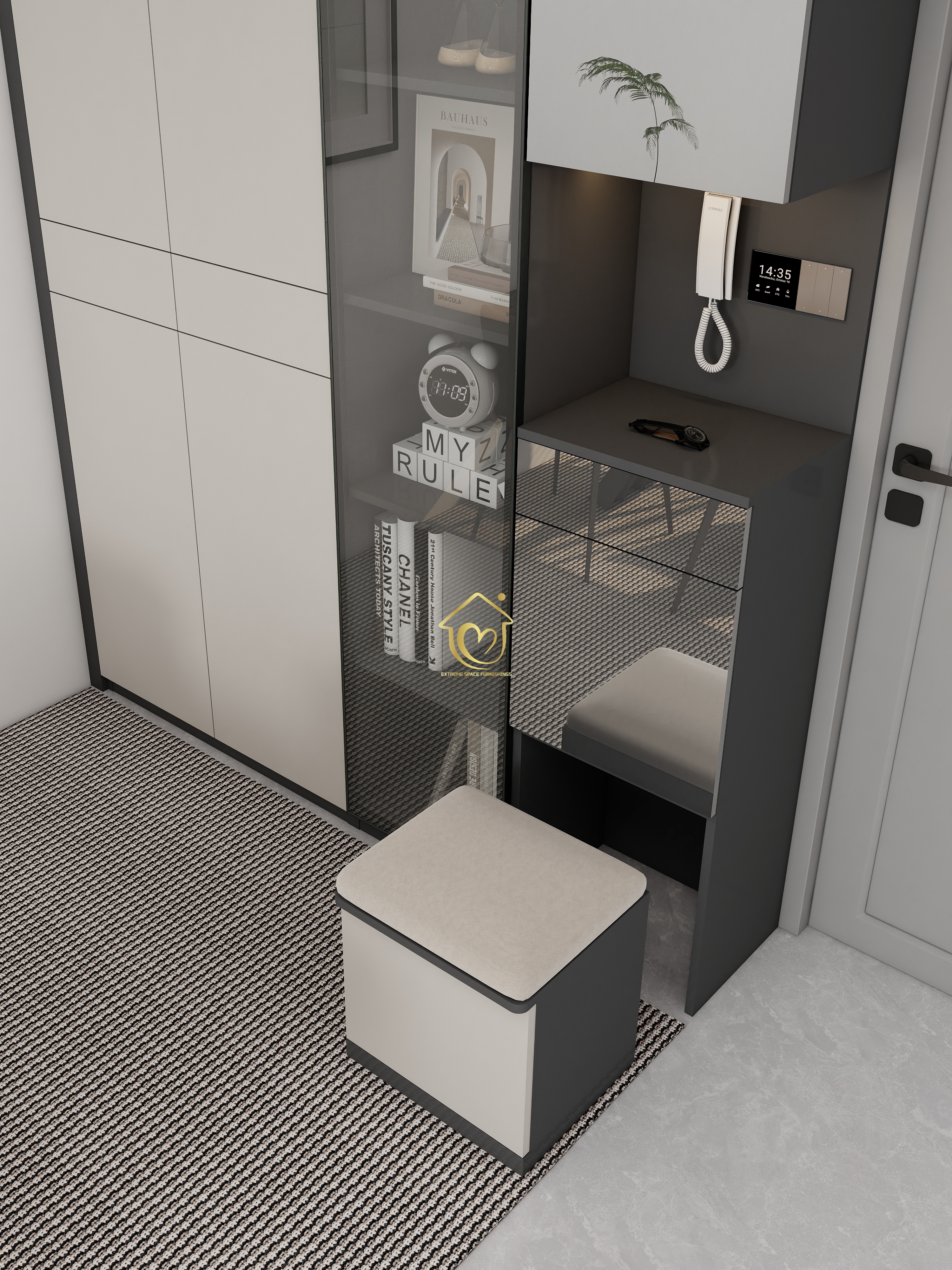 Shoe cupboard009-Extreme Space Furnishings