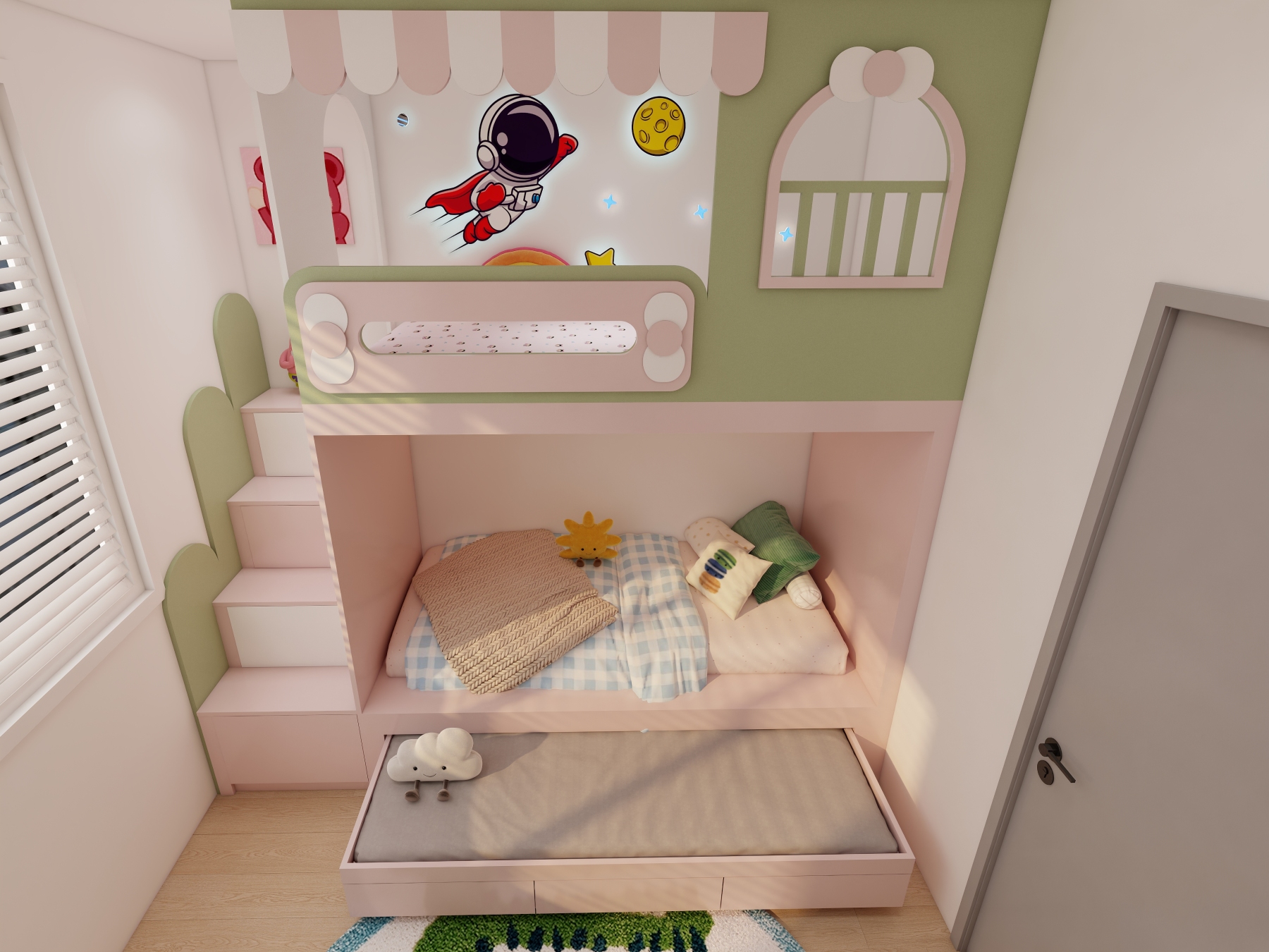 Children's Room 0039 (Triple bunk bed)