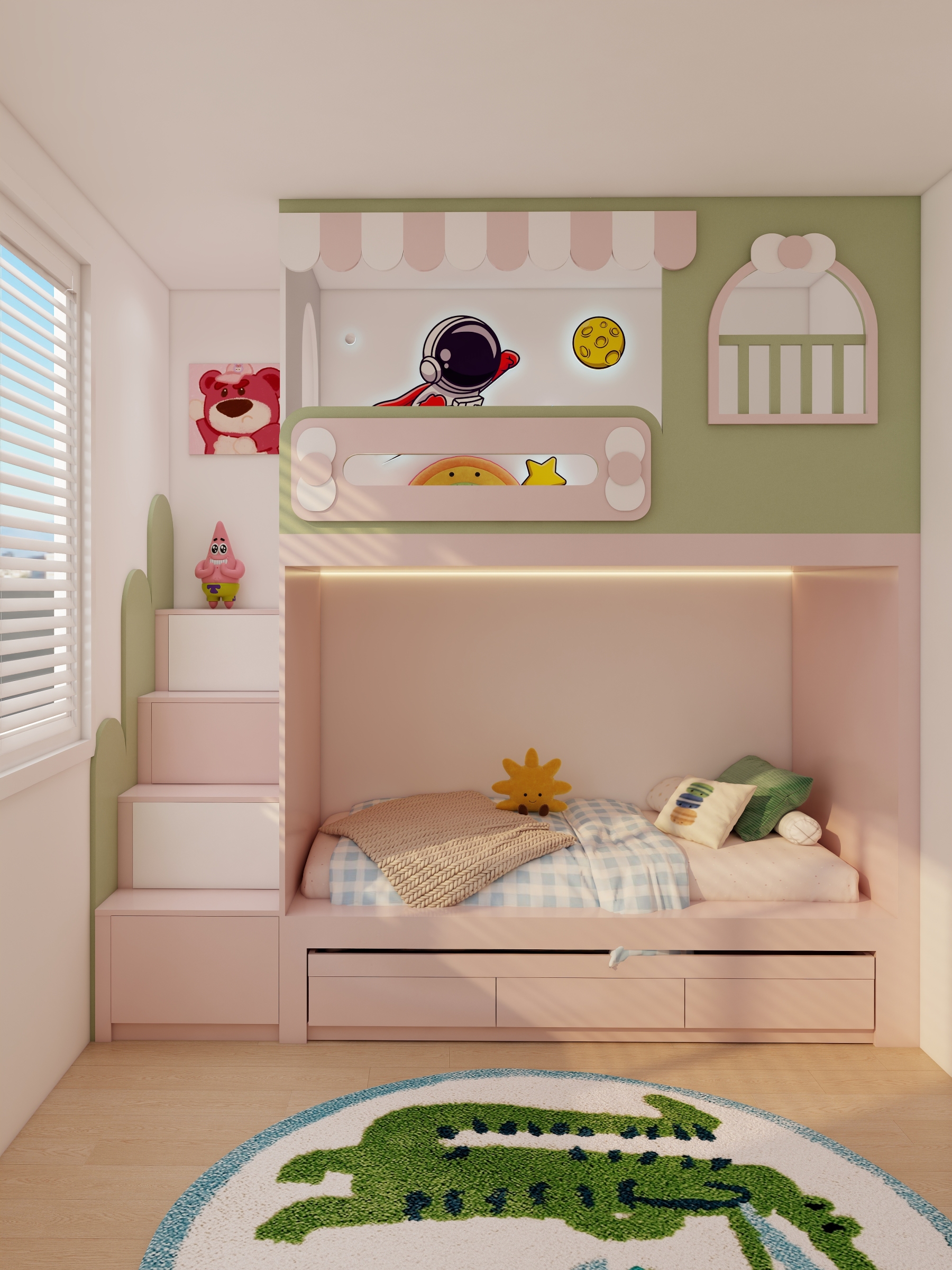 Children's Room 0039 (Triple bunk bed)