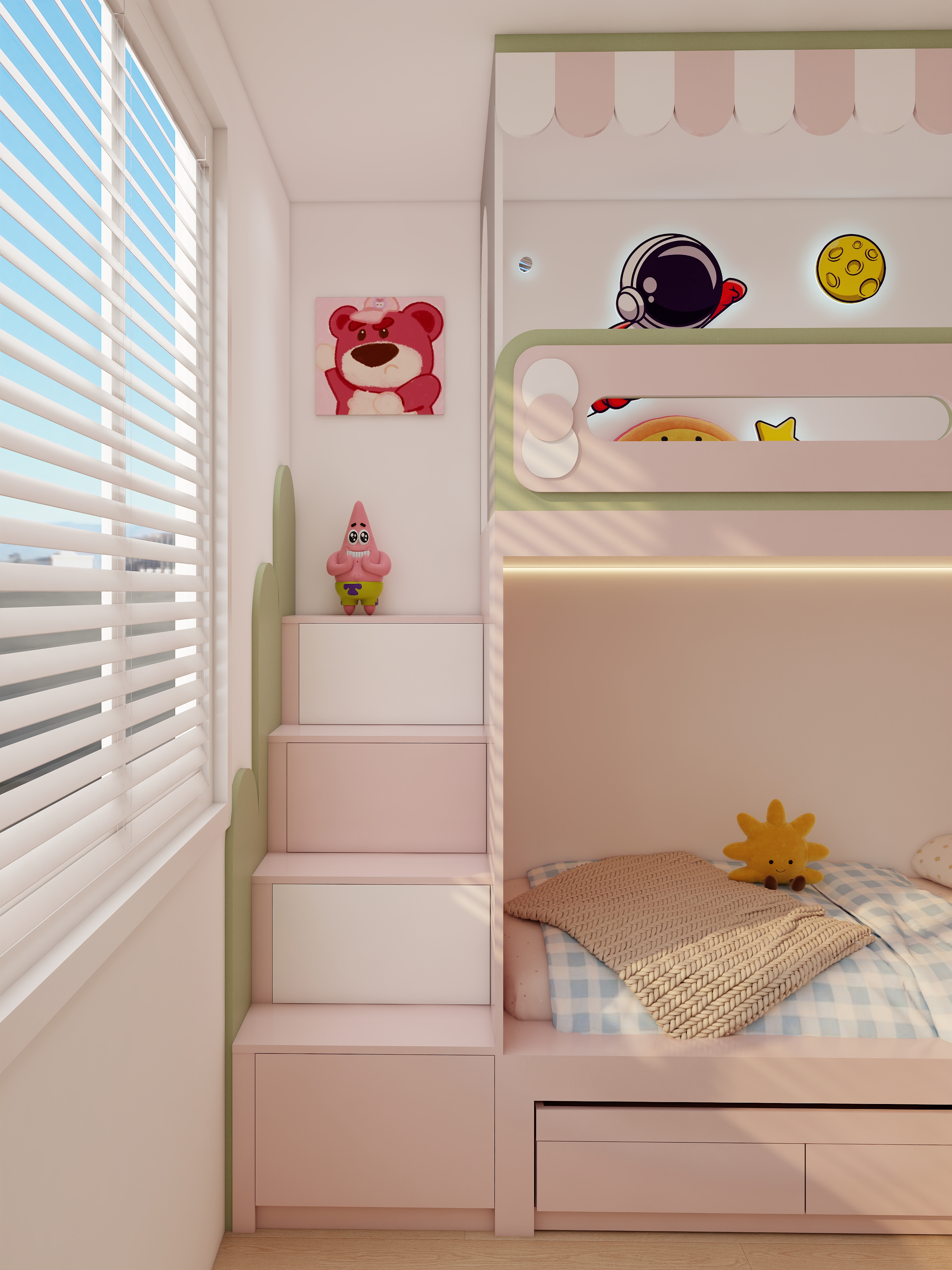 Children's Room 0039 (Triple bunk bed)