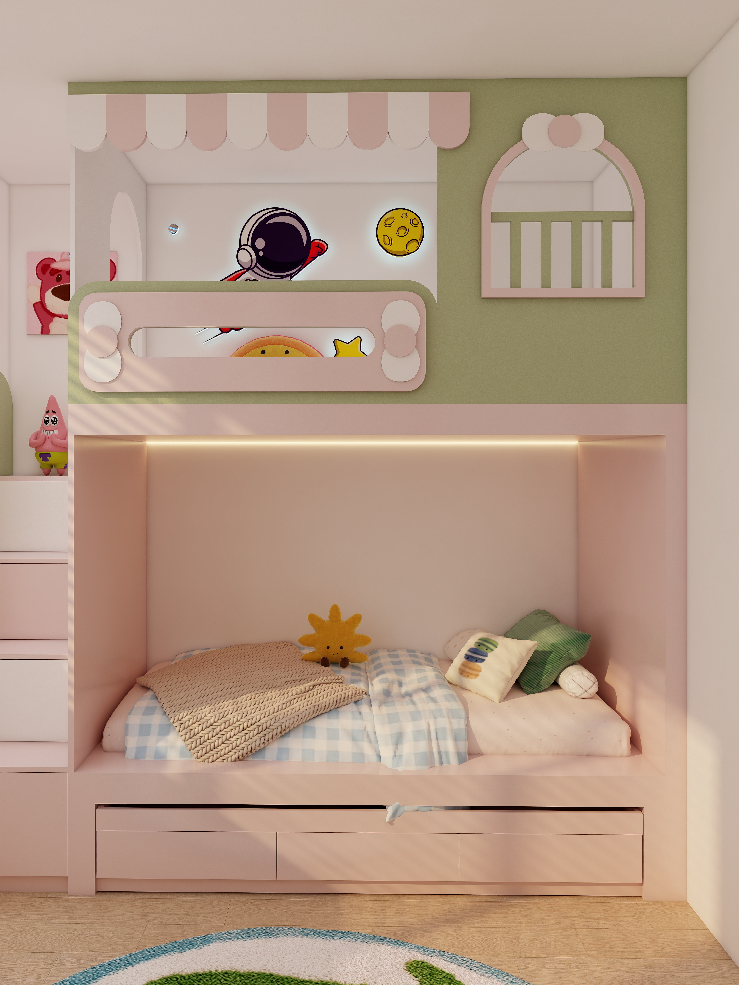 Children's Room 0039 (Triple bunk bed)