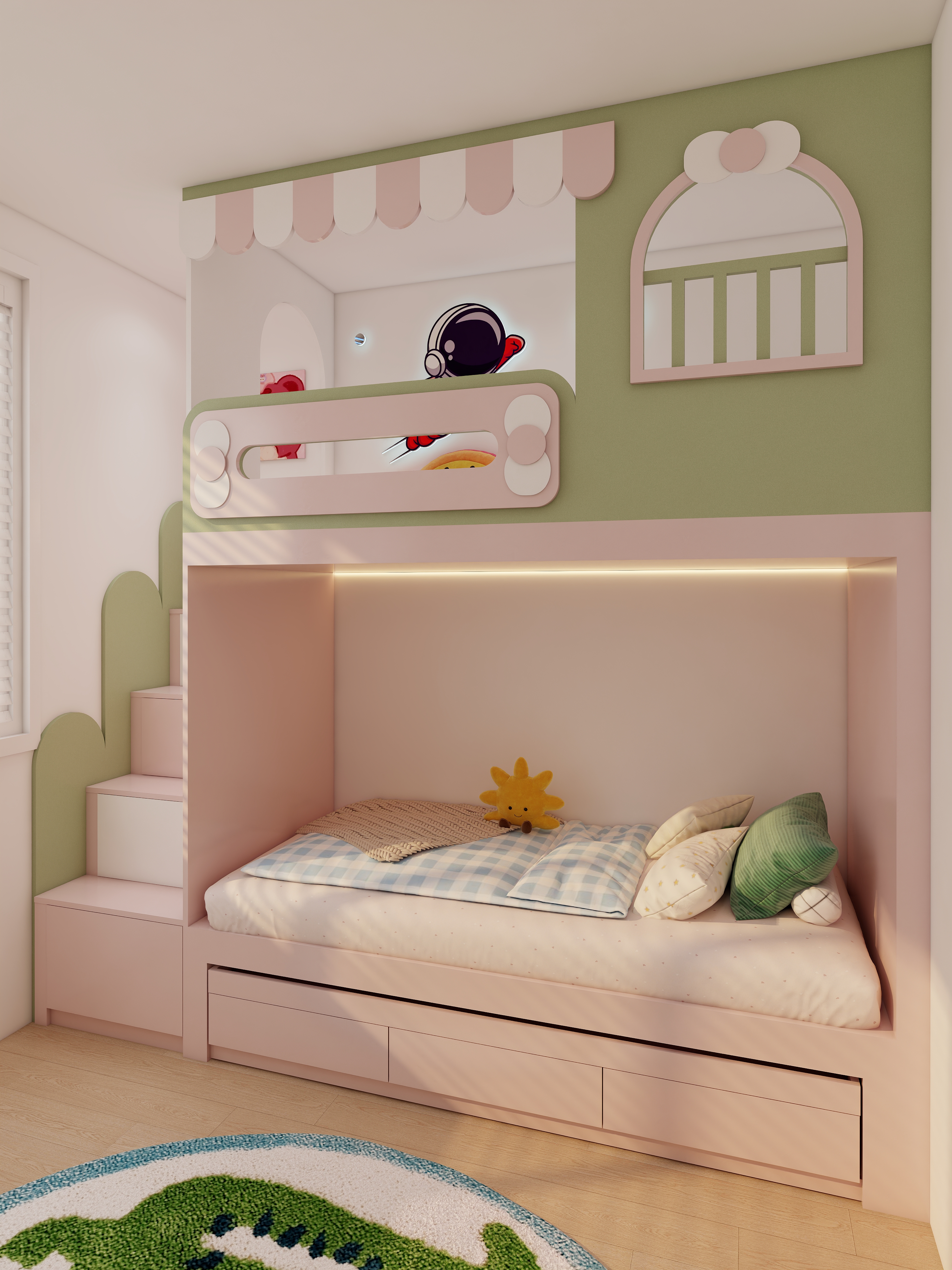 Children's Room 0039 (Triple bunk bed)