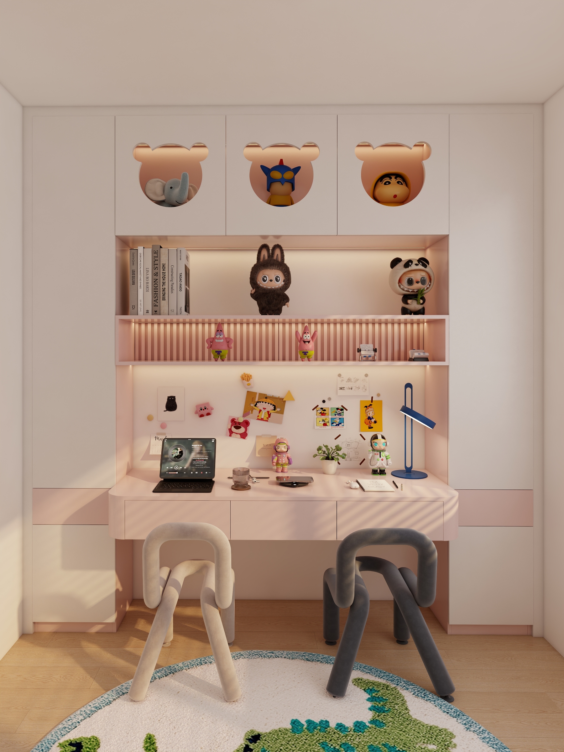 Children's Room 0039 (Triple bunk bed)