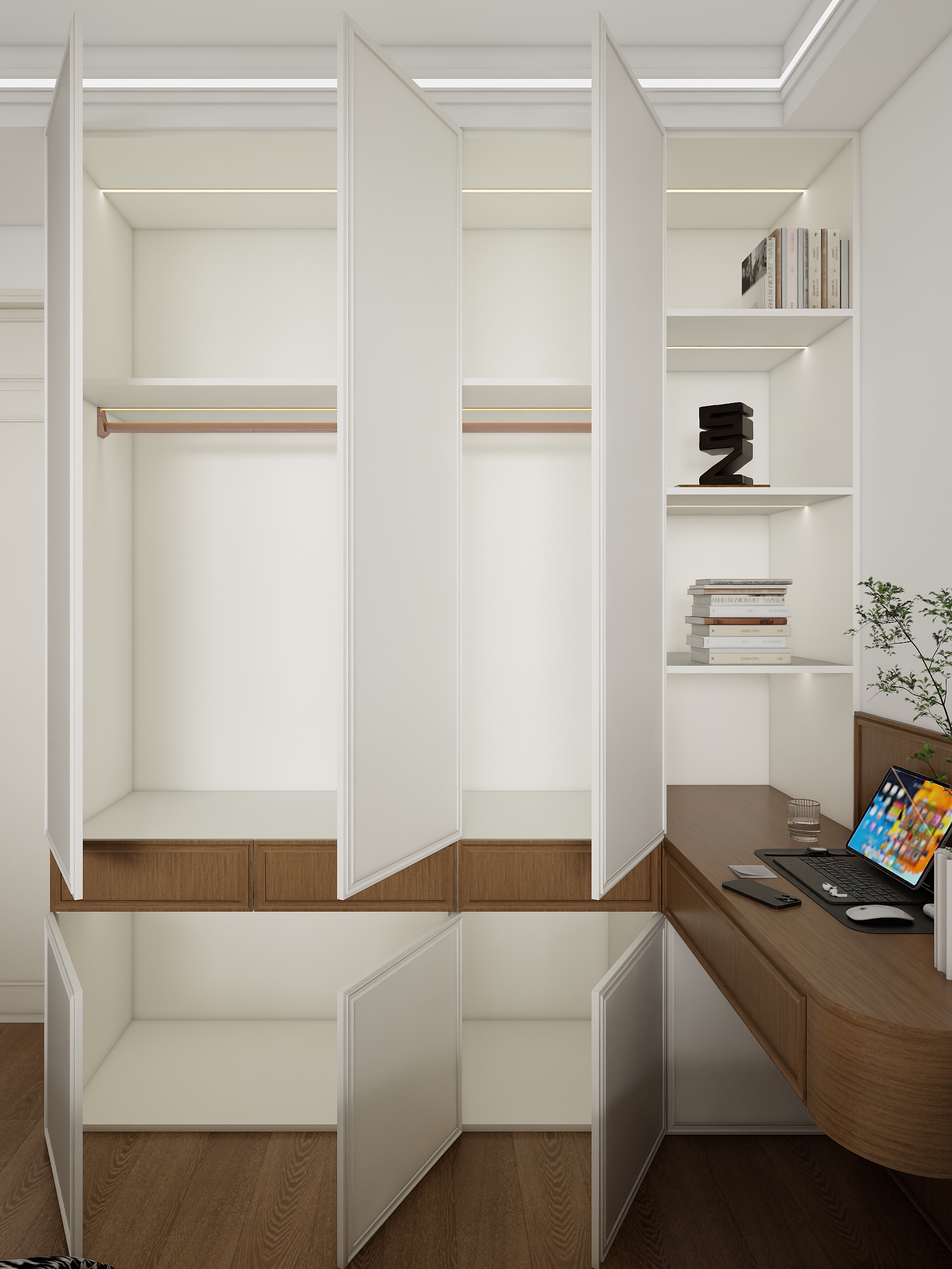 Wardrobe with desk 006