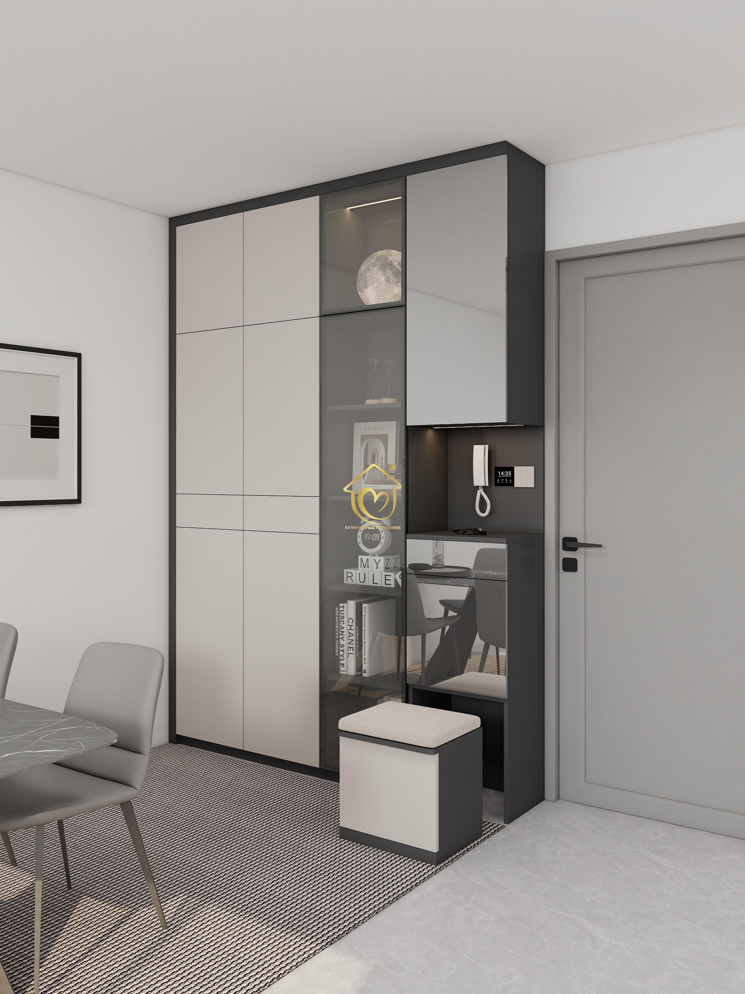 Shoe cupboard009-Extreme Space Furnishings