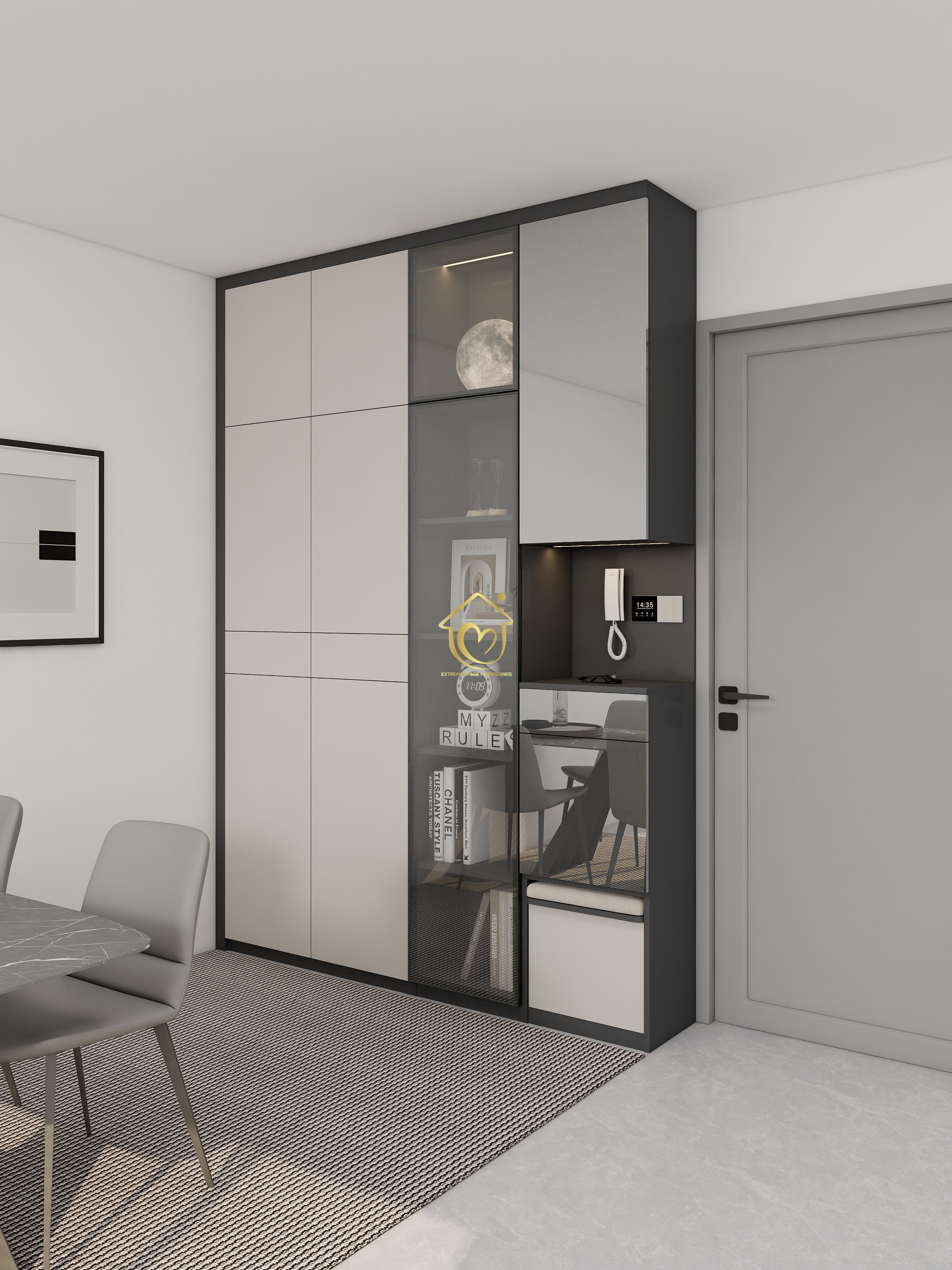 Shoe cupboard009-Extreme Space Furnishings