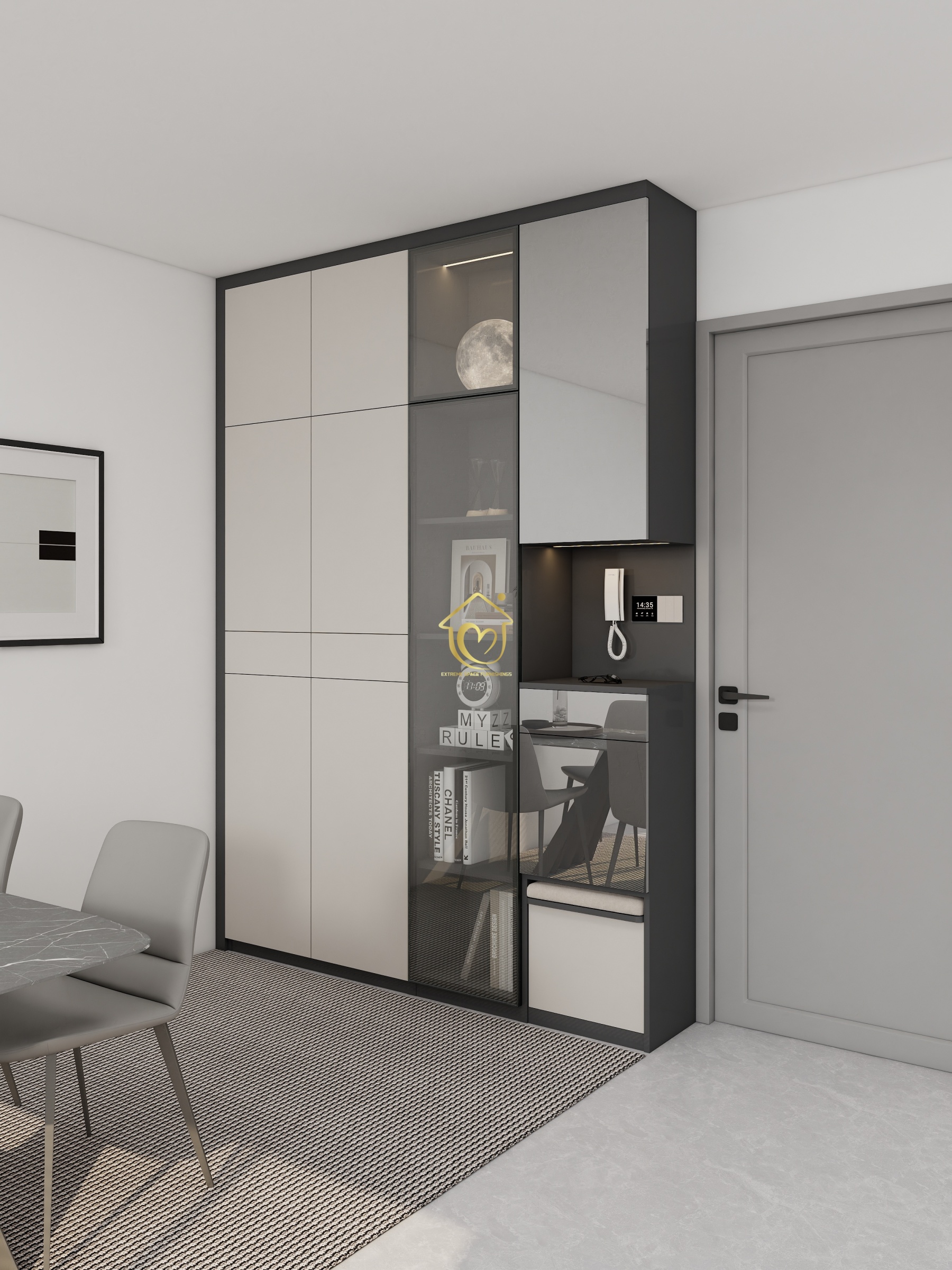 Shoe cupboard009-Extreme Space Furnishings