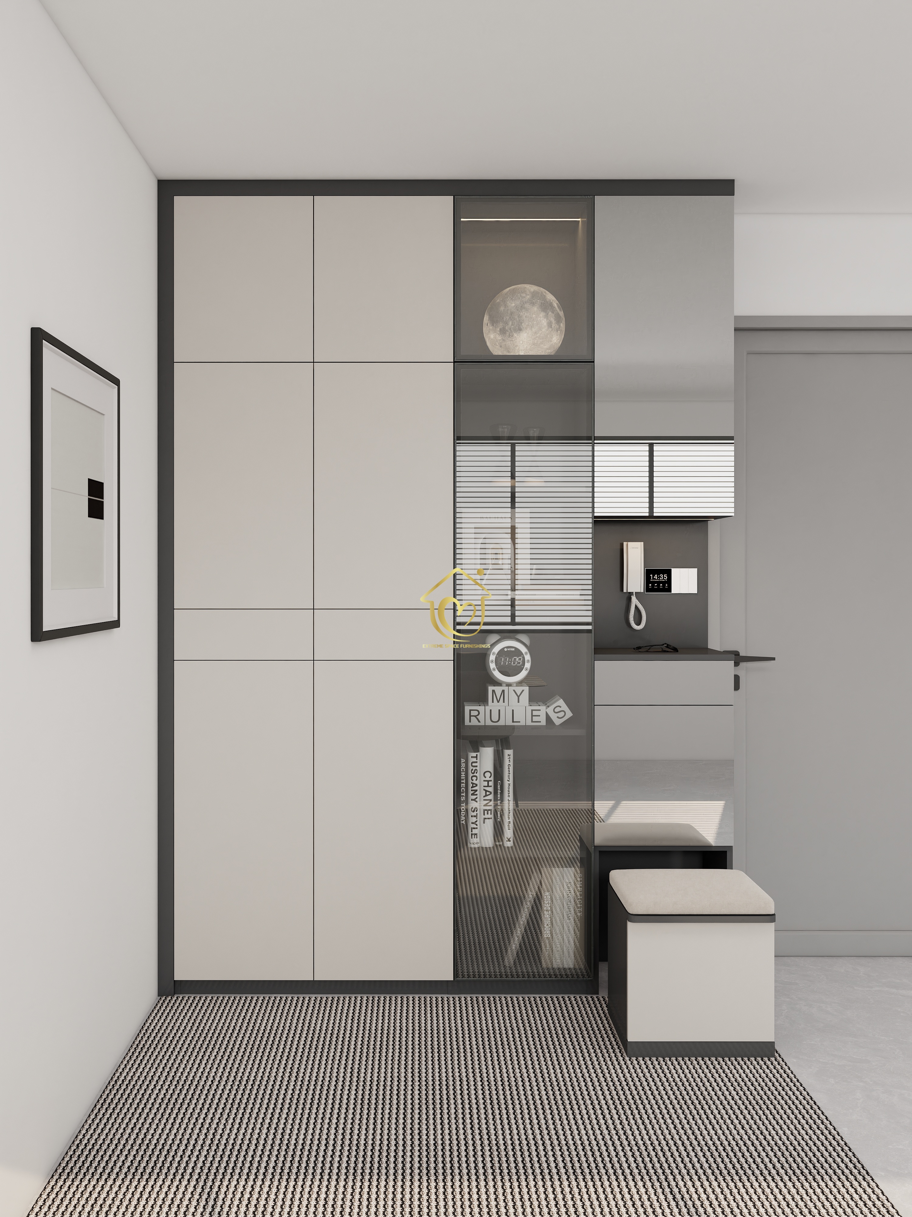 Shoe cupboard009-Extreme Space Furnishings