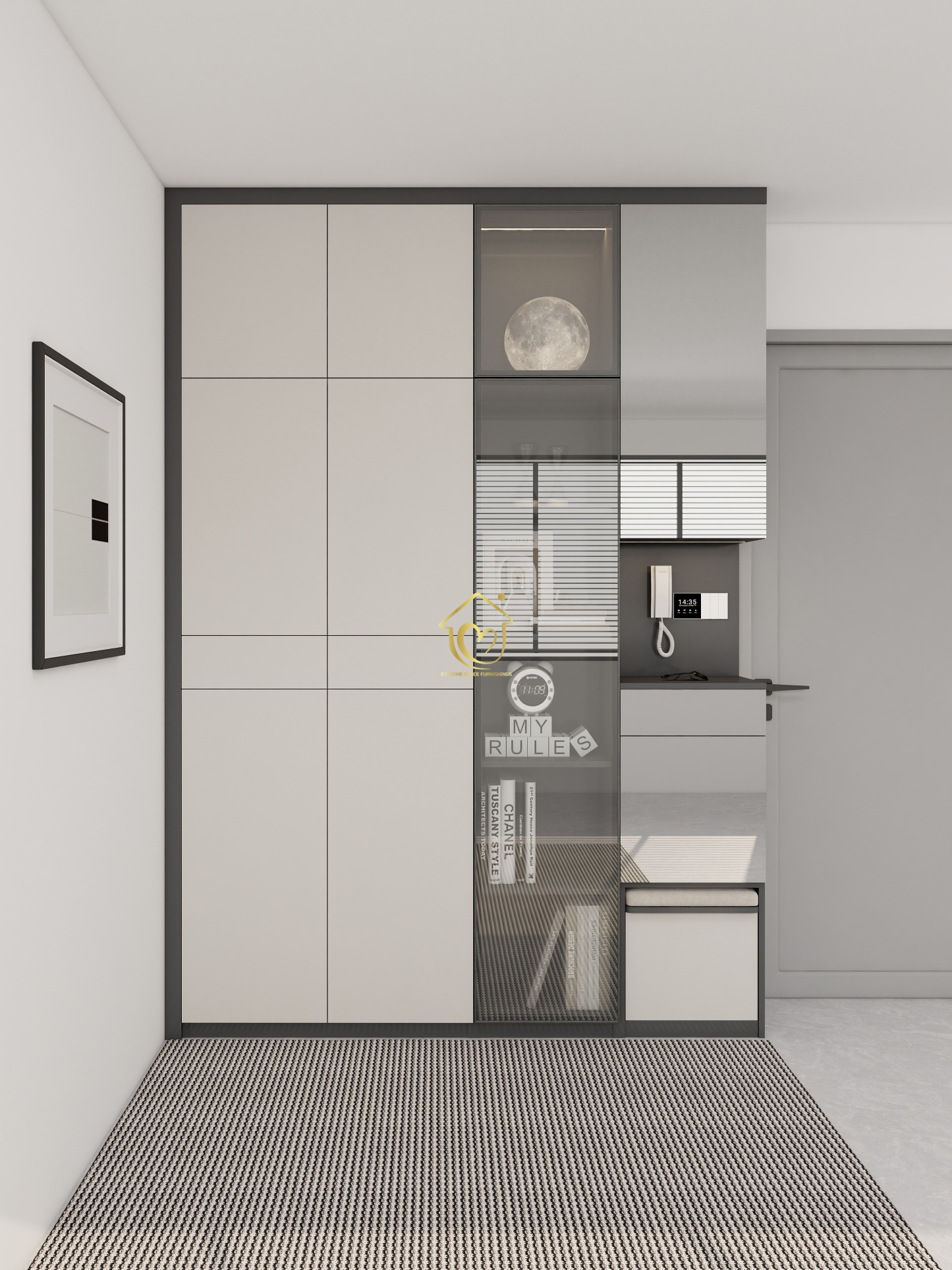 Shoe cupboard009-Extreme Space Furnishings