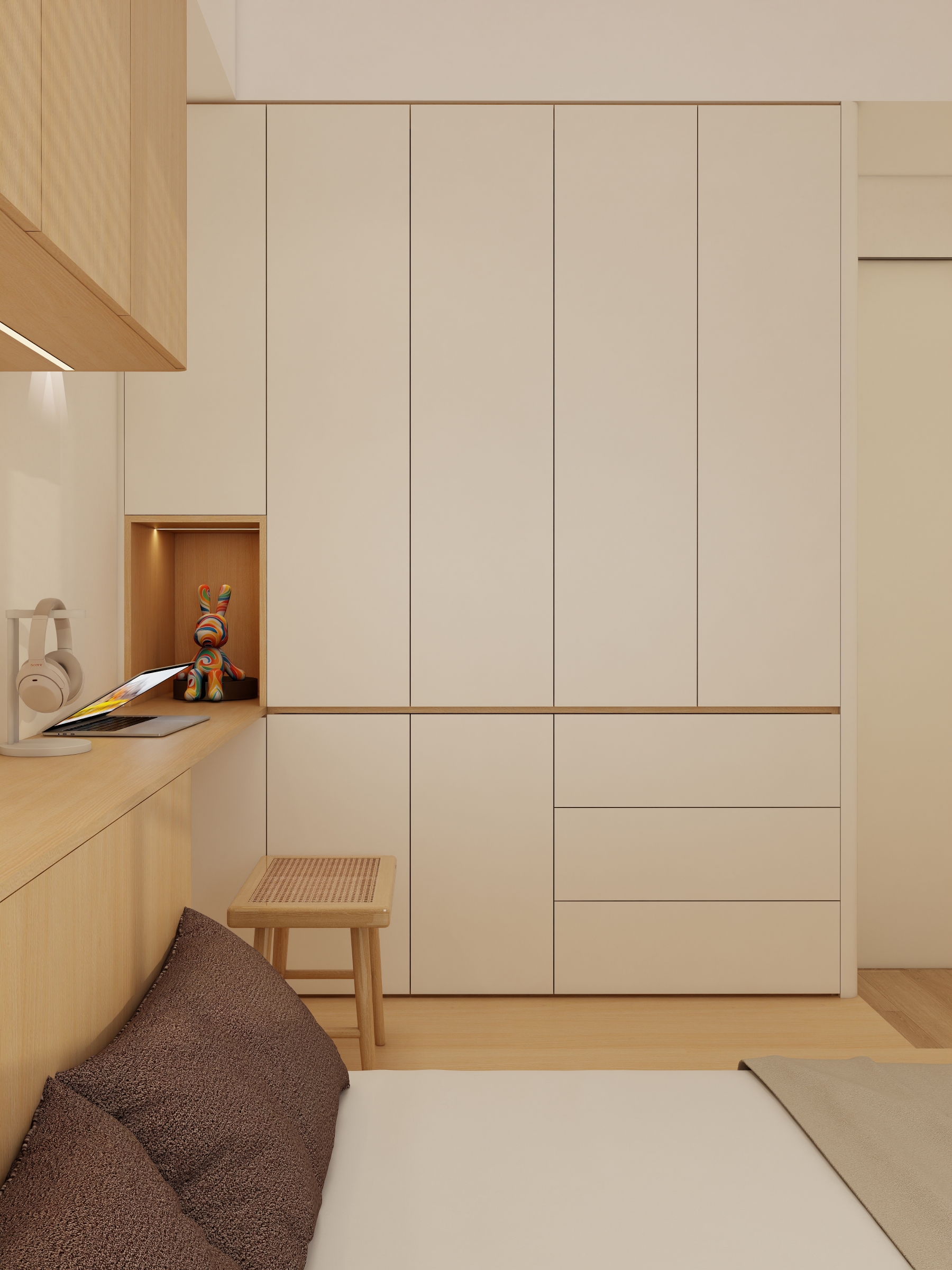 Wardrobe with desk 0013