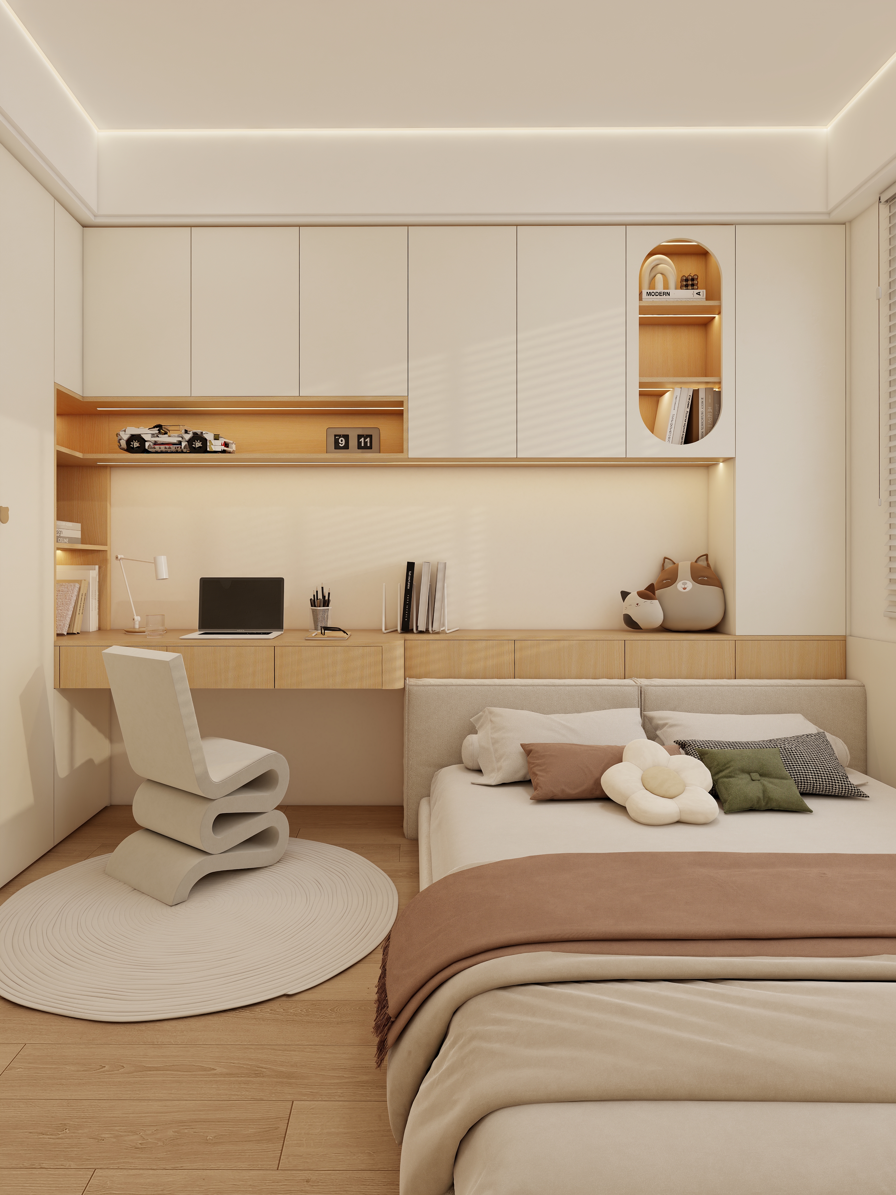 Wardrobe with desk 0014