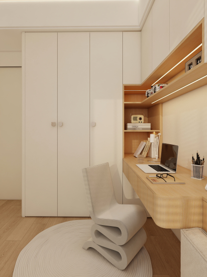 Wardrobe with desk 0014