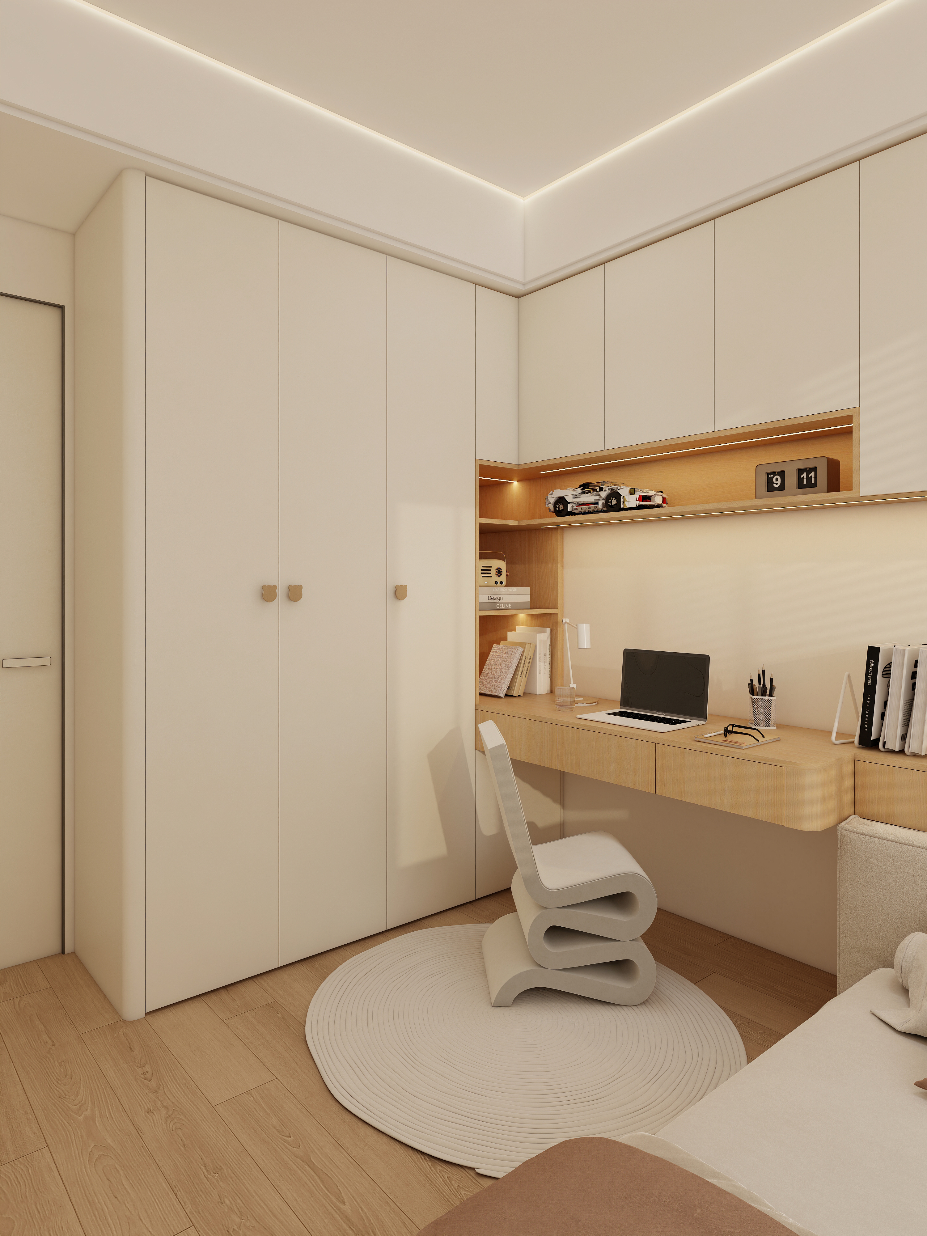 Wardrobe with desk 0014