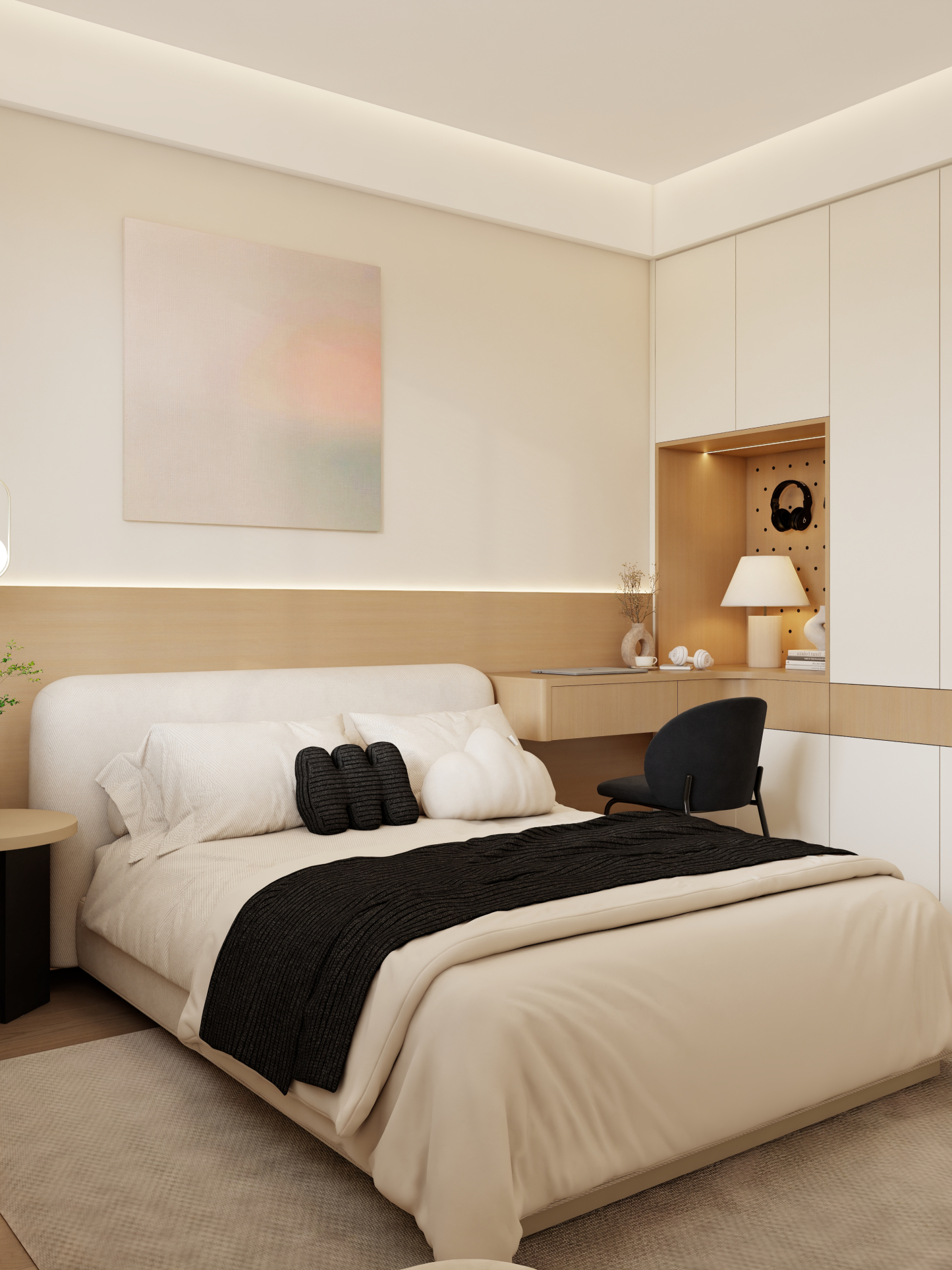 Wardrobe with desk 002