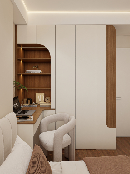 Wardrobe with desk 003