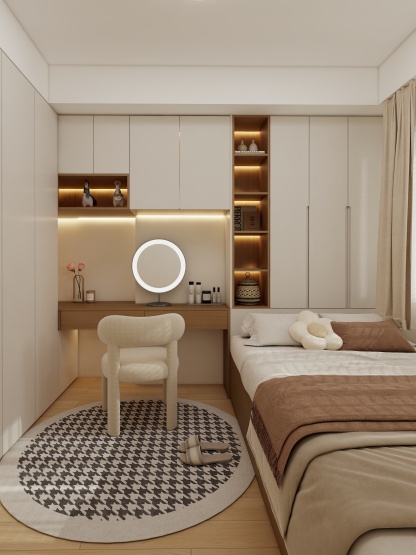 Wardrobe with desk 008