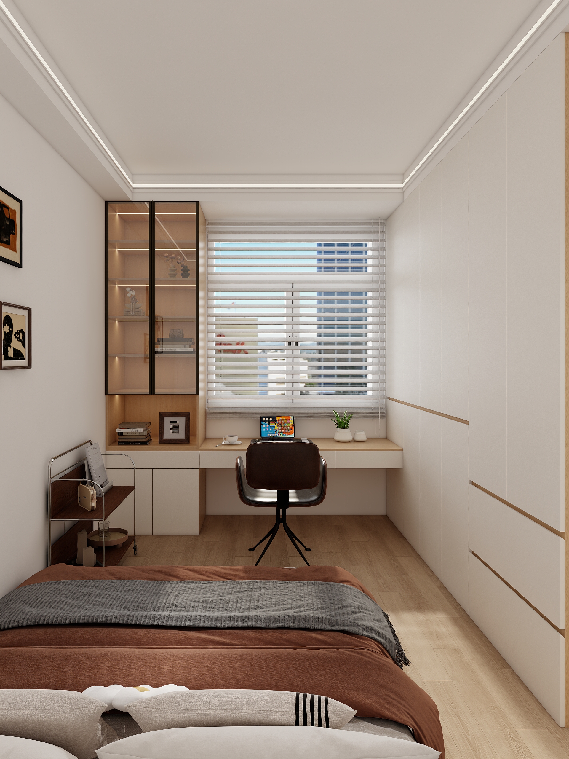 Wardrobe with desk 0015