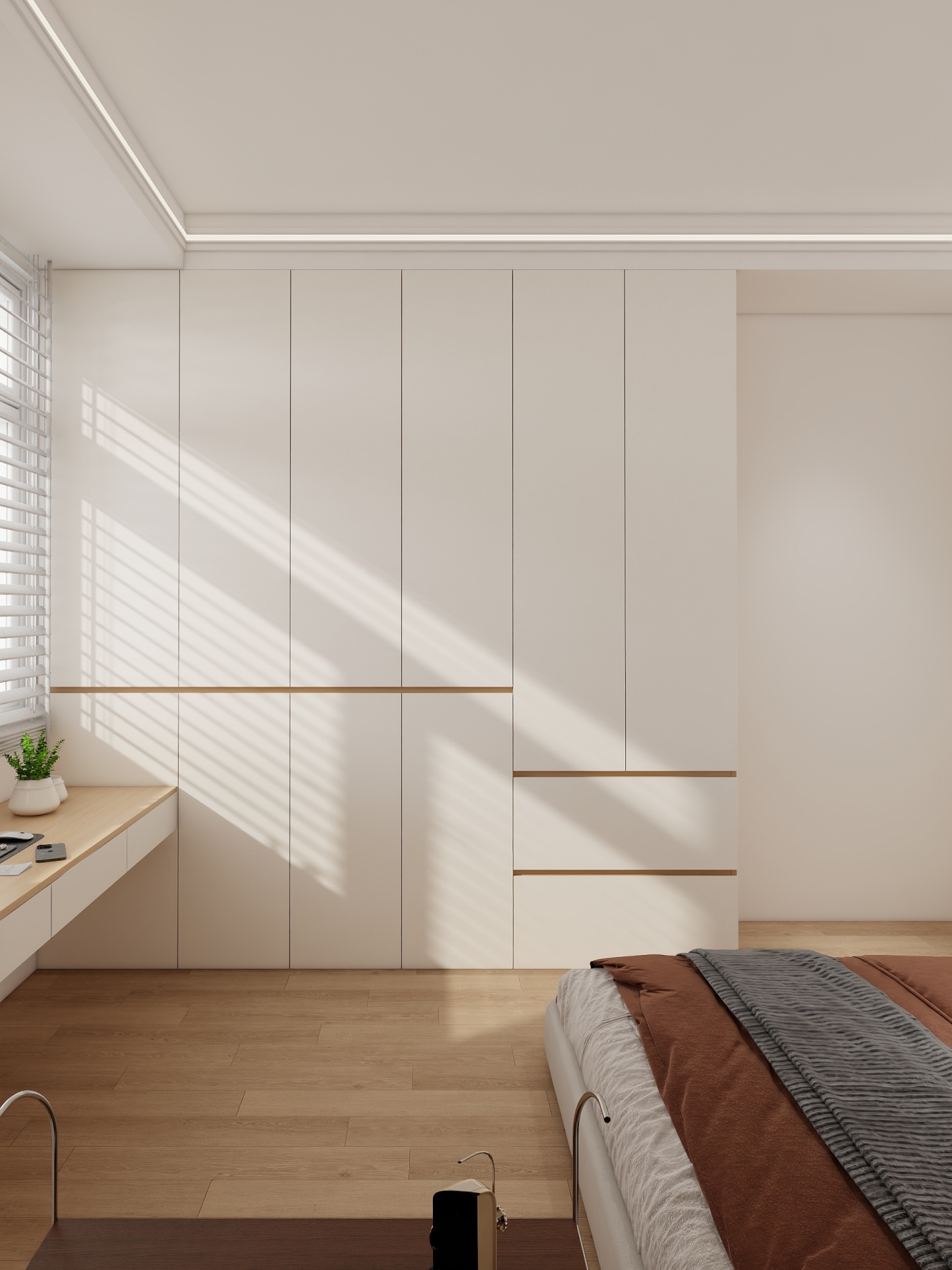 Wardrobe with desk 0015