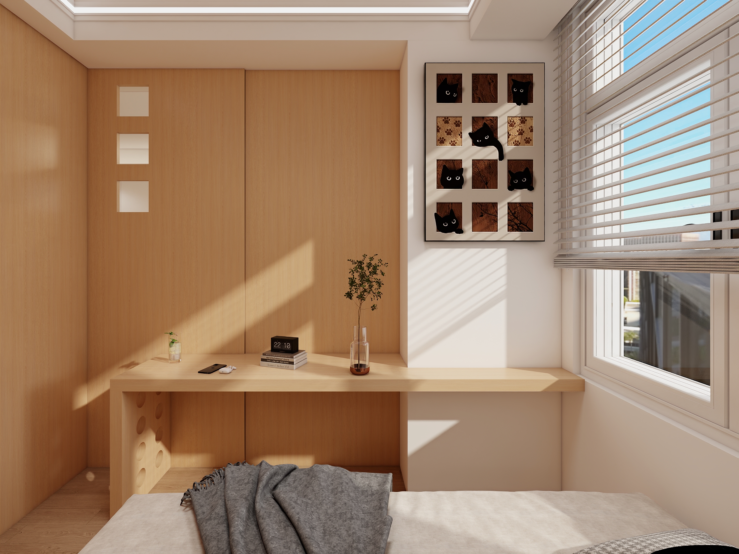 Murphy Bed 002 - Convertible Study-to-Guest Room with Space-Saving Murphy Bed