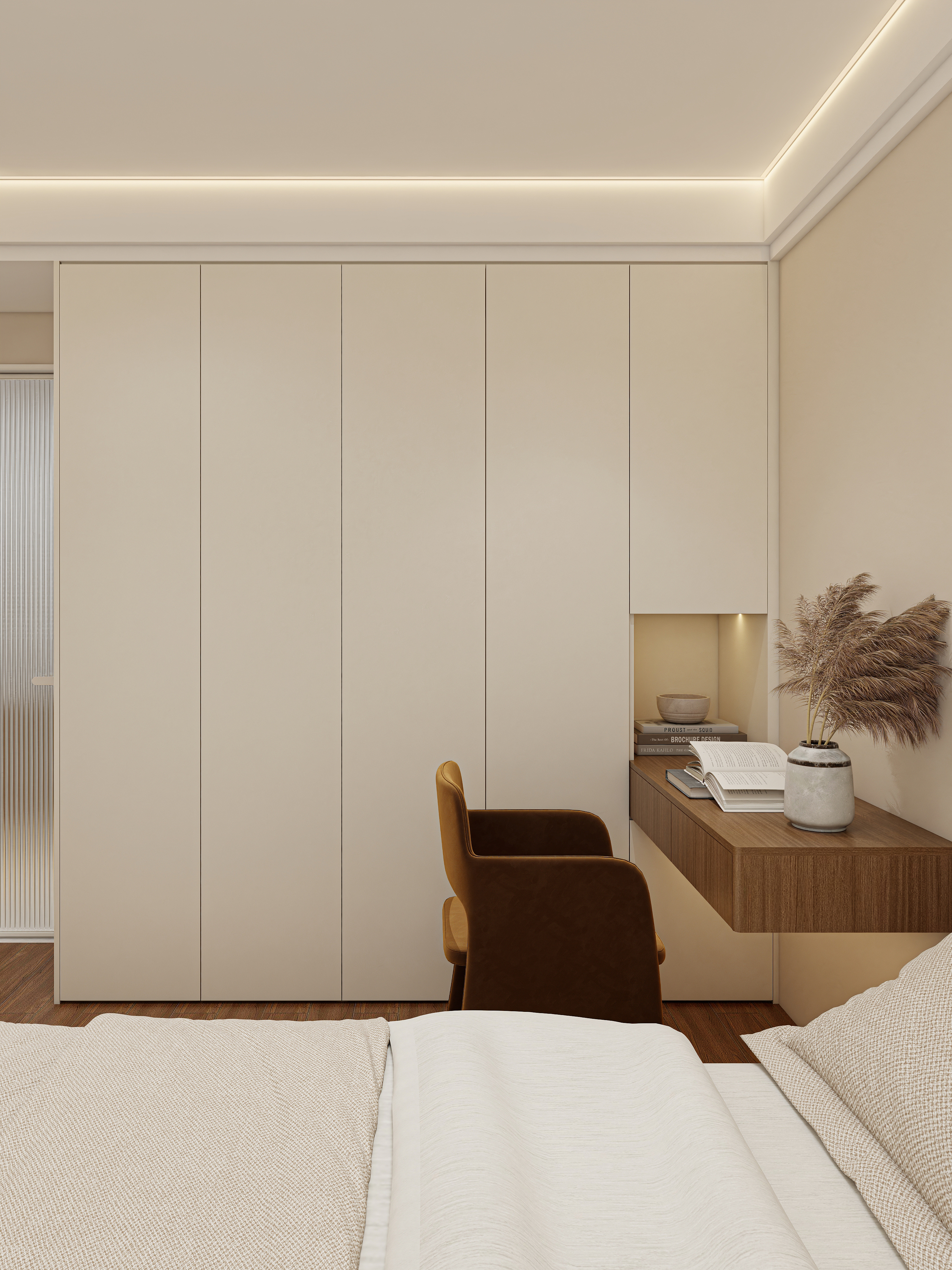 Wardrobe with desk 004