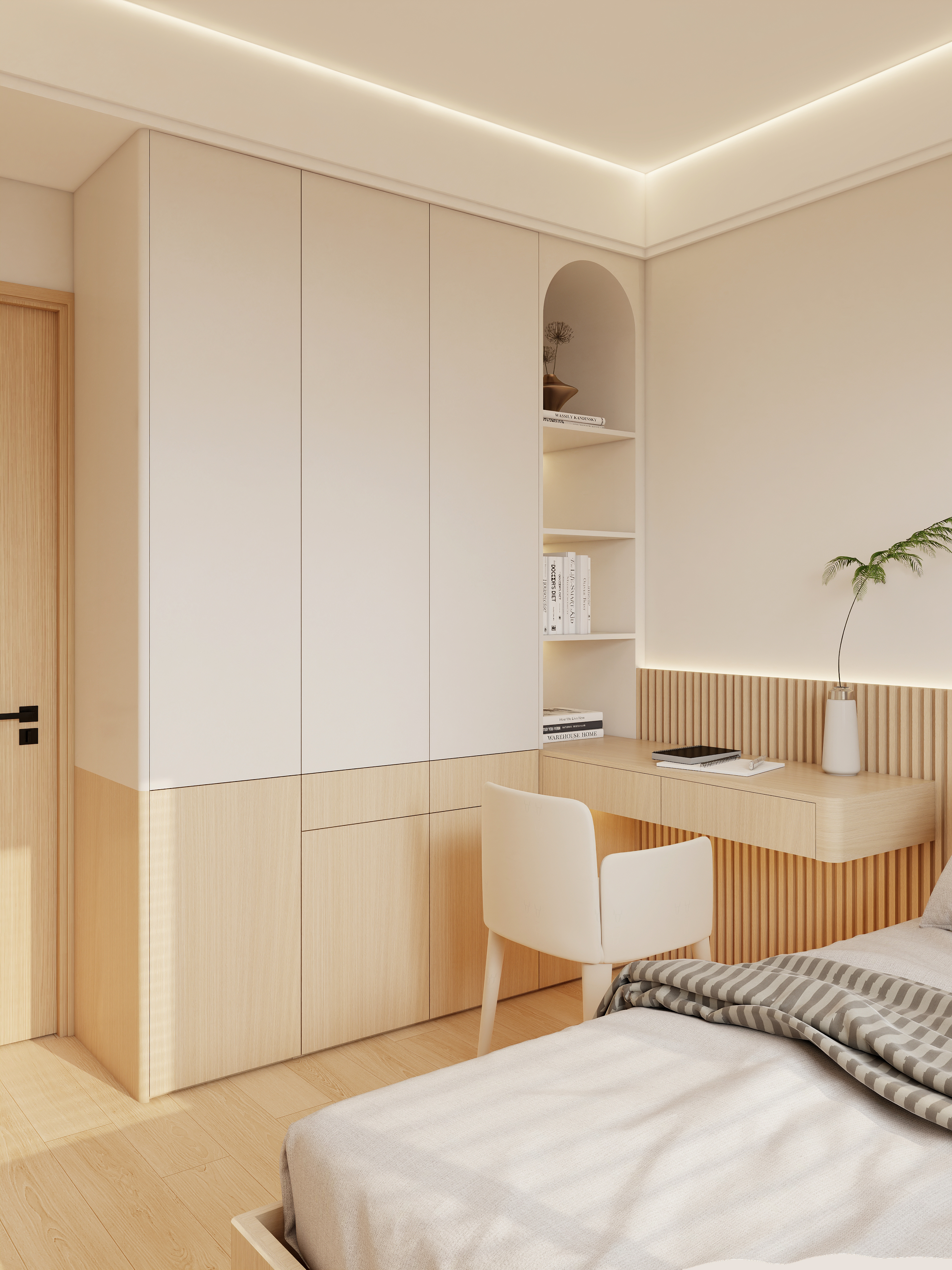 Wardrobe with desk 0010