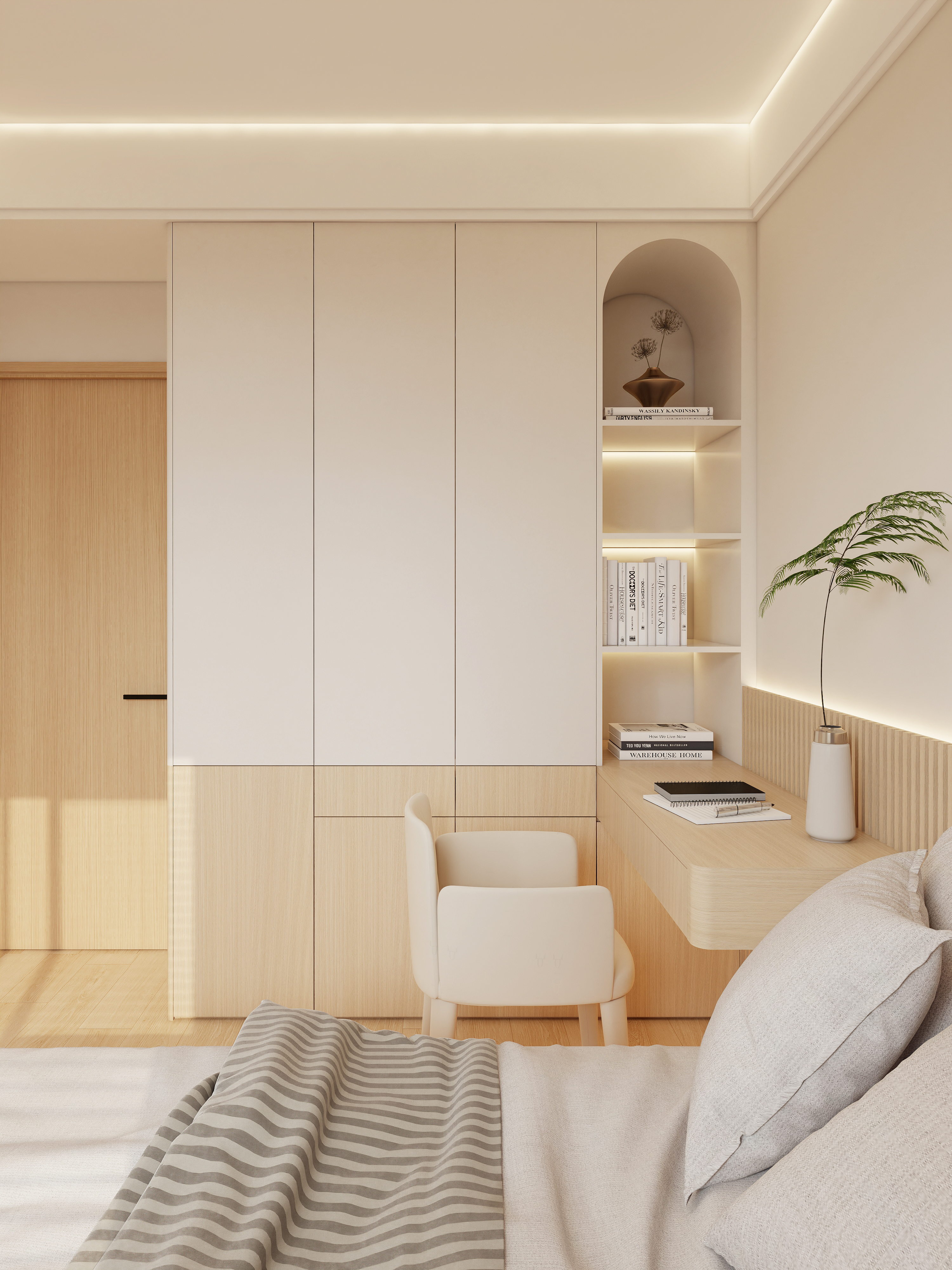 Wardrobe with desk 0010