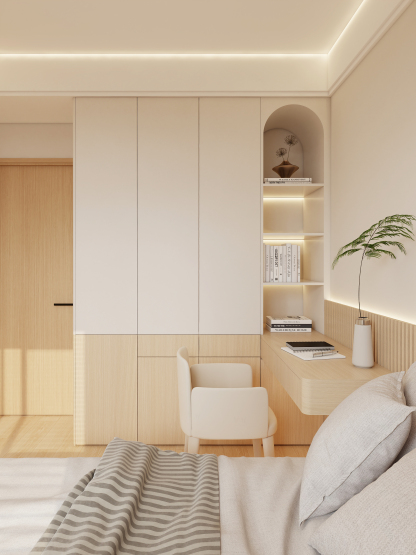 Wardrobe with desk 0010