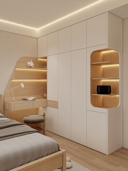 Wardrobe with desk 005