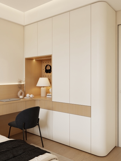 Wardrobe with desk 002