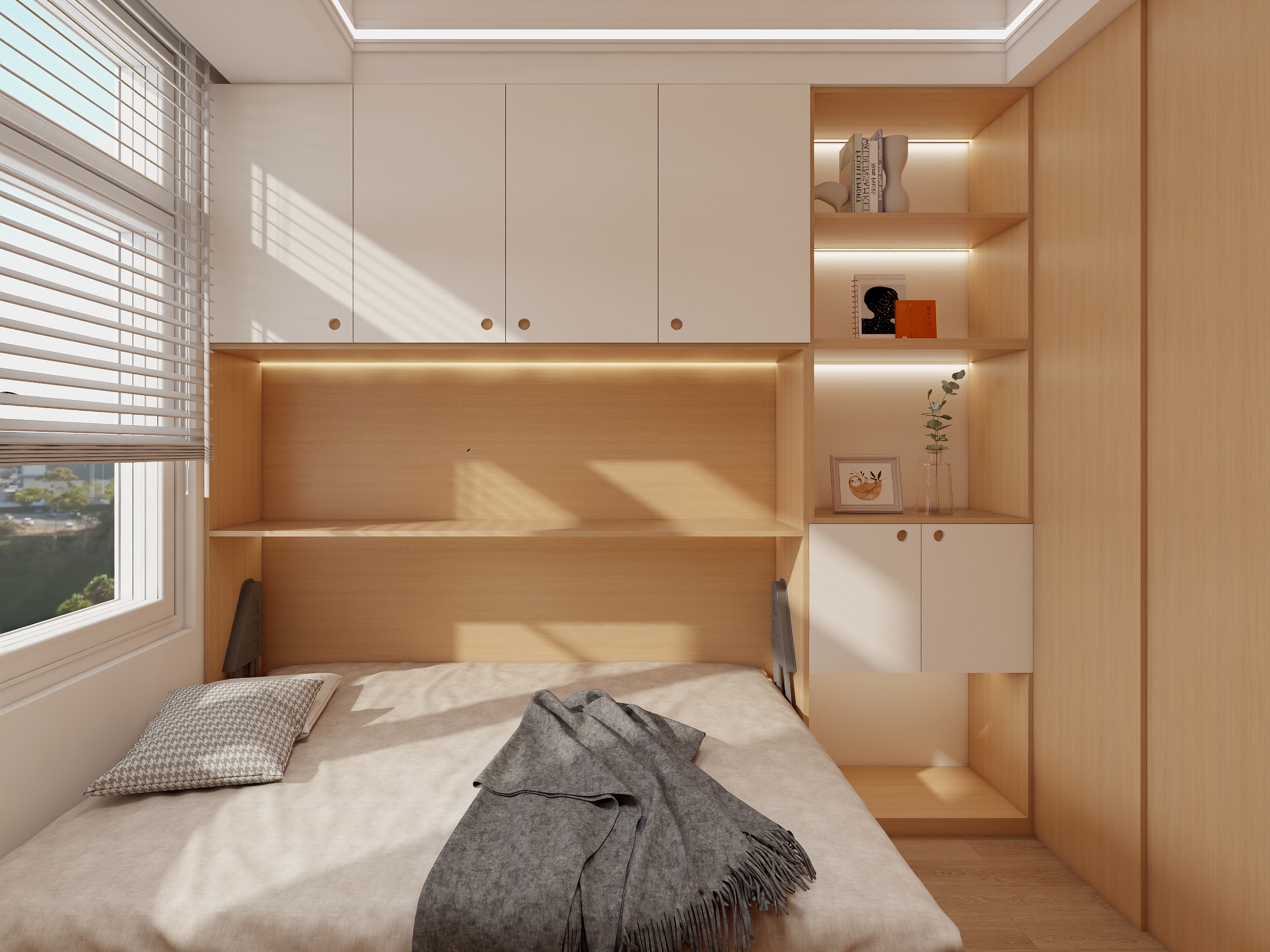 Murphy Bed 002 - Convertible Study-to-Guest Room with Space-Saving Murphy Bed