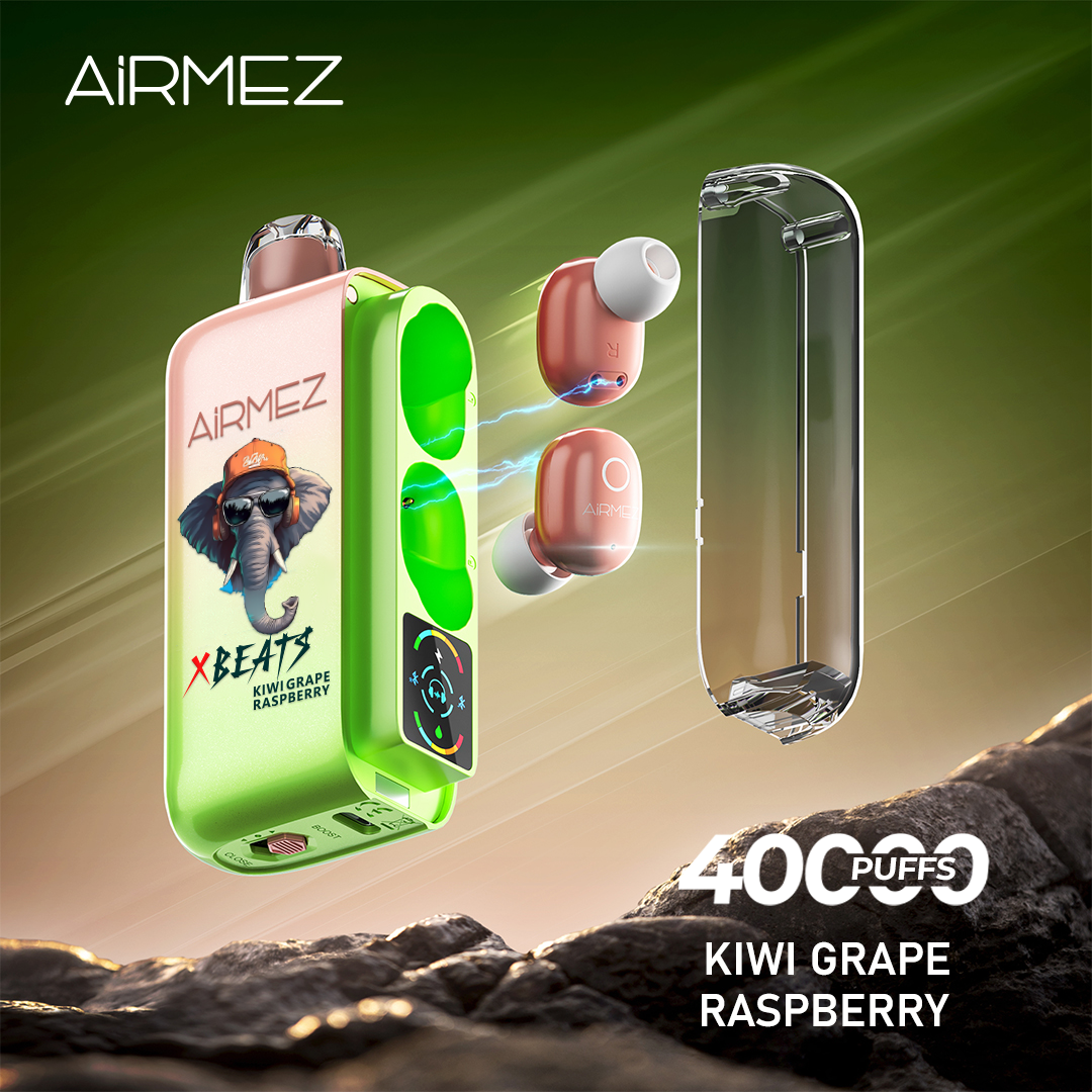 AIRMEZ XBEATS 40000 Kiwi Grape Raspberry Disposable (1pcs)