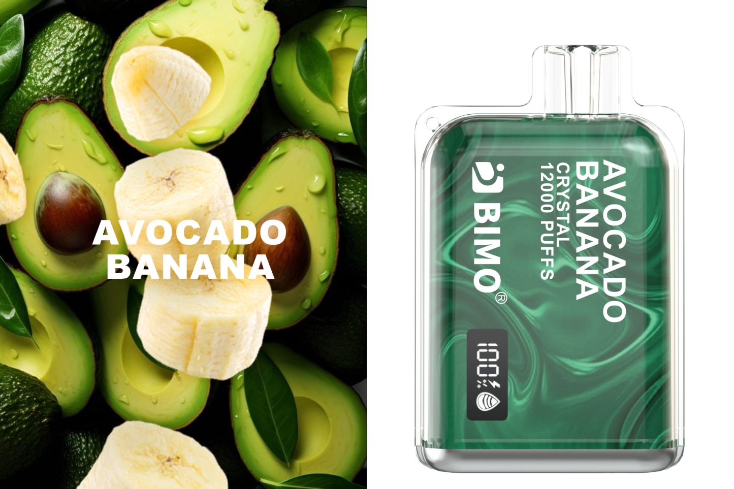 BIMO Crystal 12000 Avocado Banana Disposable (1pcs)