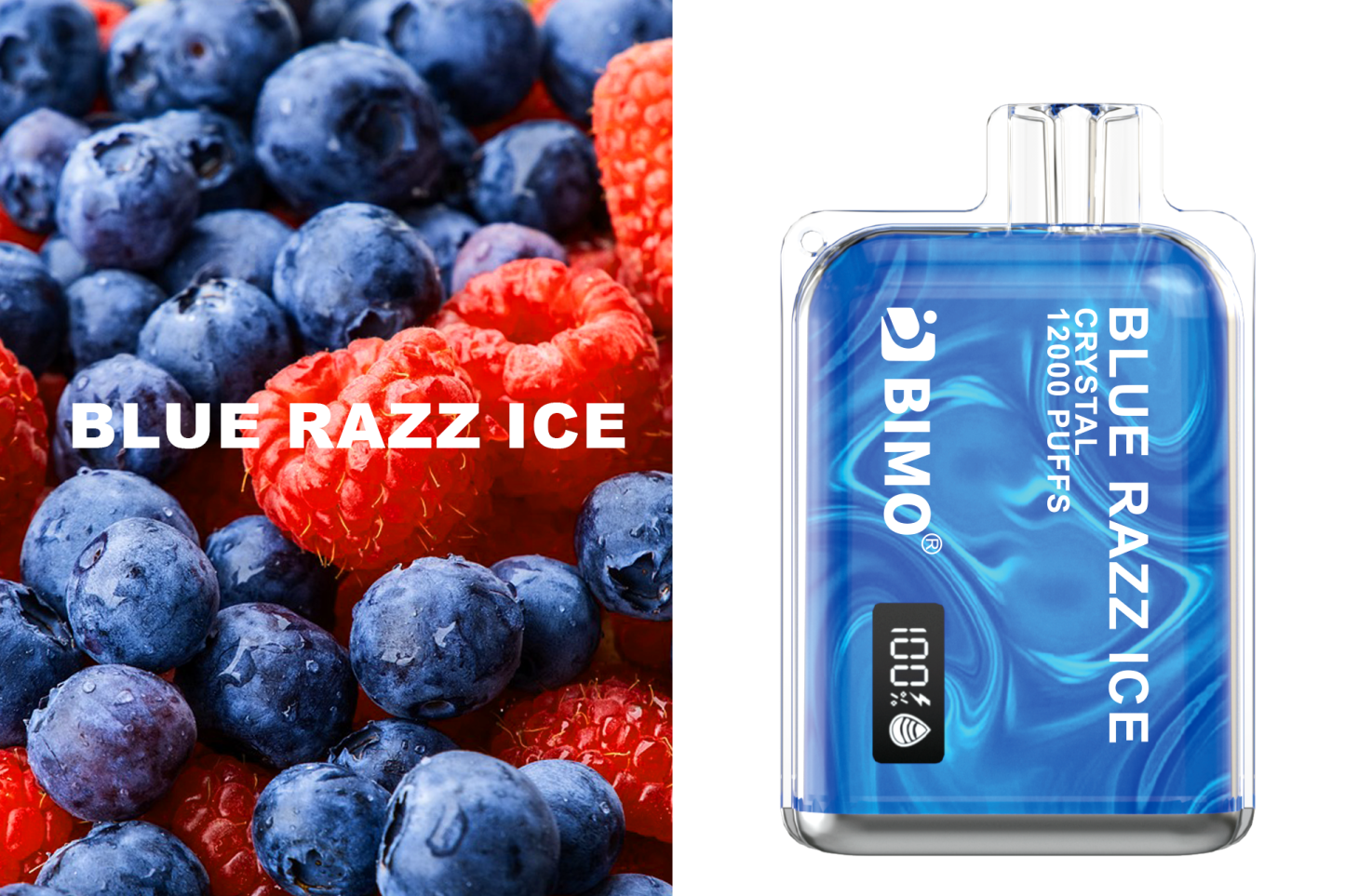 BIMO Crystal 12000 Blue Razz Ice Disposable (1pcs)