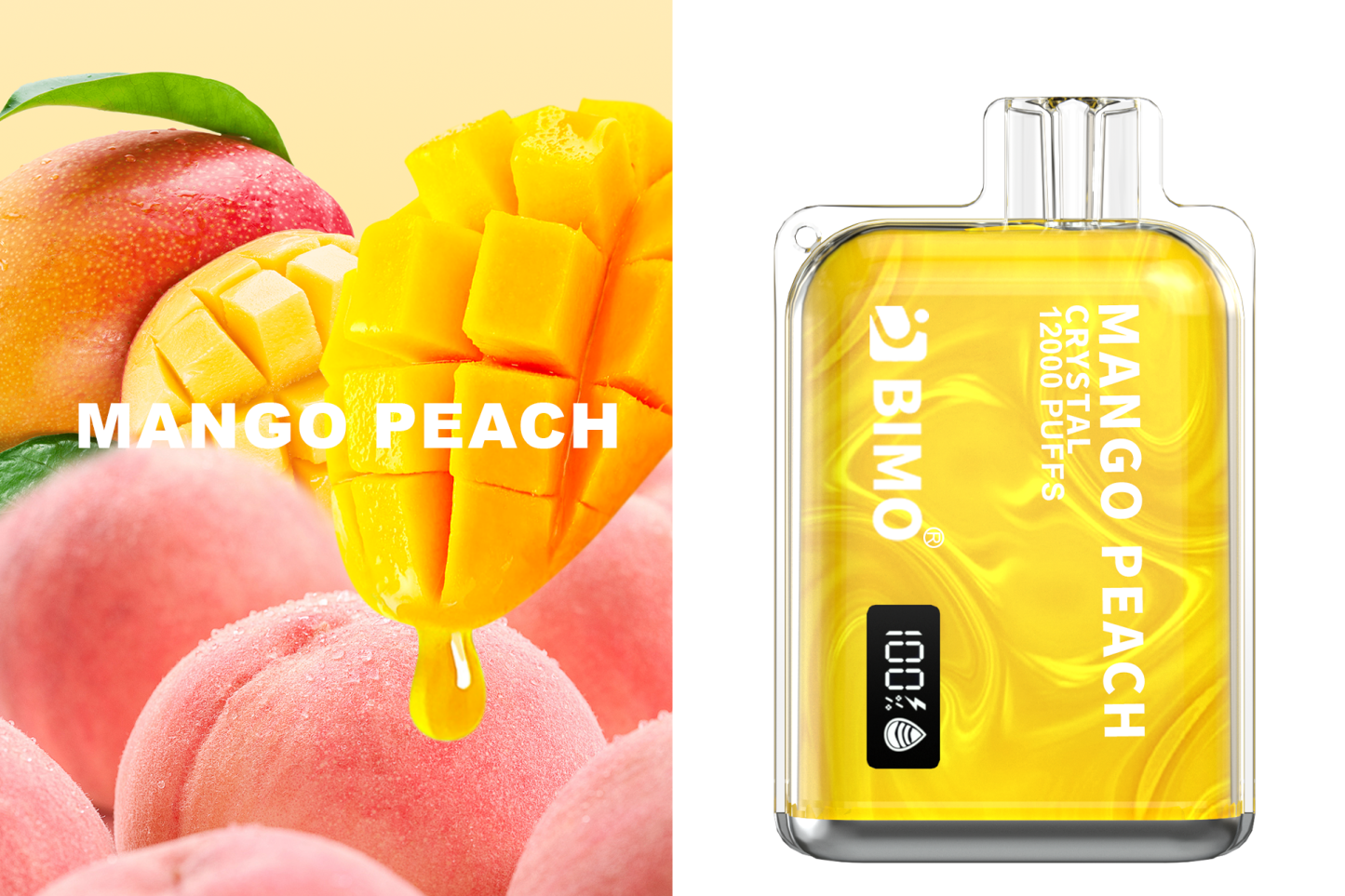 BIMO Crystal 12000 Mango Peach Disposable (1pcs)