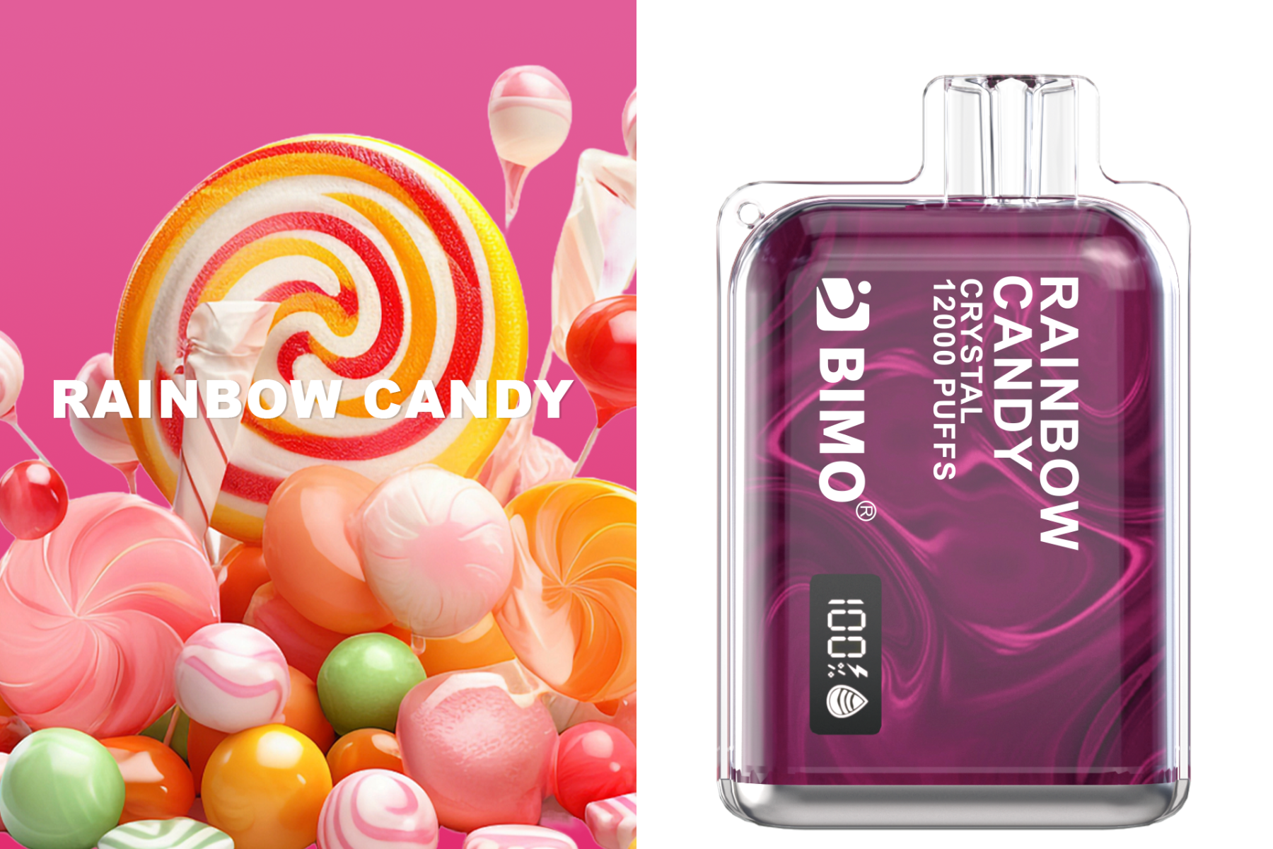 BIMO Crystal 12000 Rainbow Candy Disposable (1pcs)