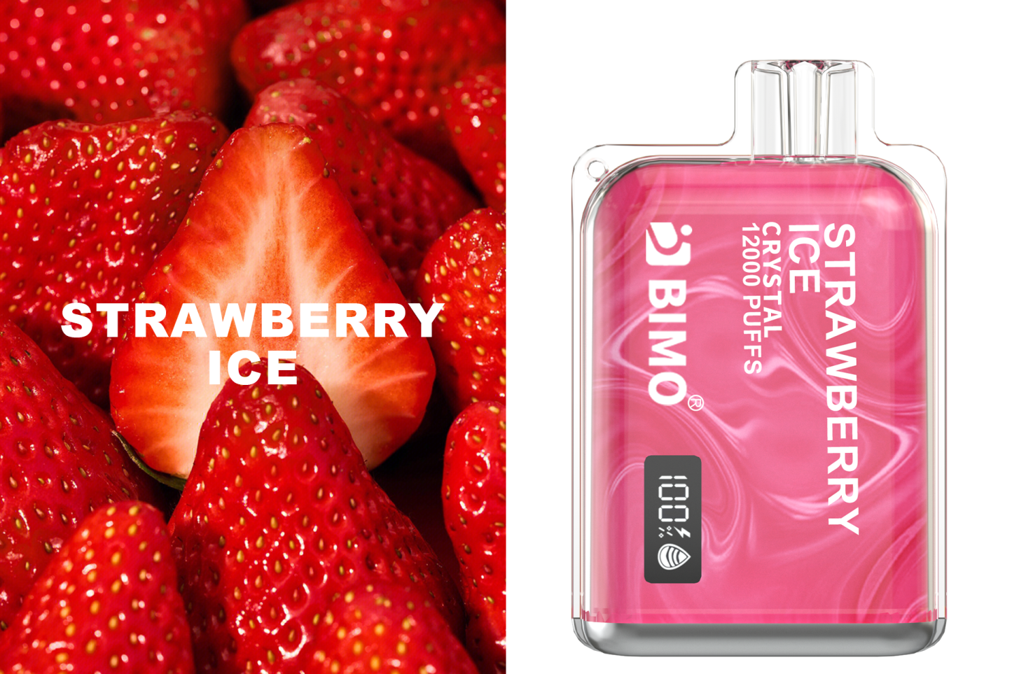 BIMO Crystal 12000 Strawberry Ice Disposable (1pcs)